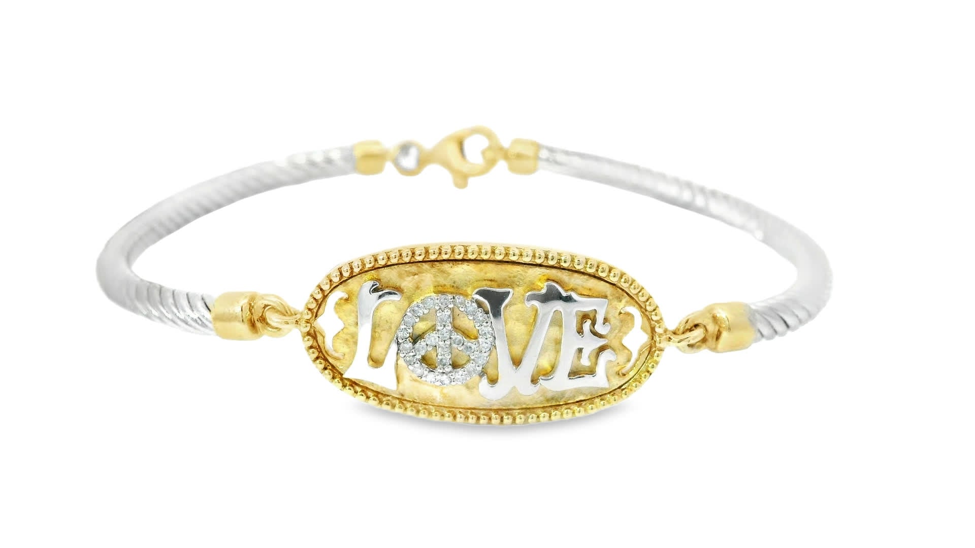 Love bracelet in 925+18K Yellow Gold (0.11 Carat)