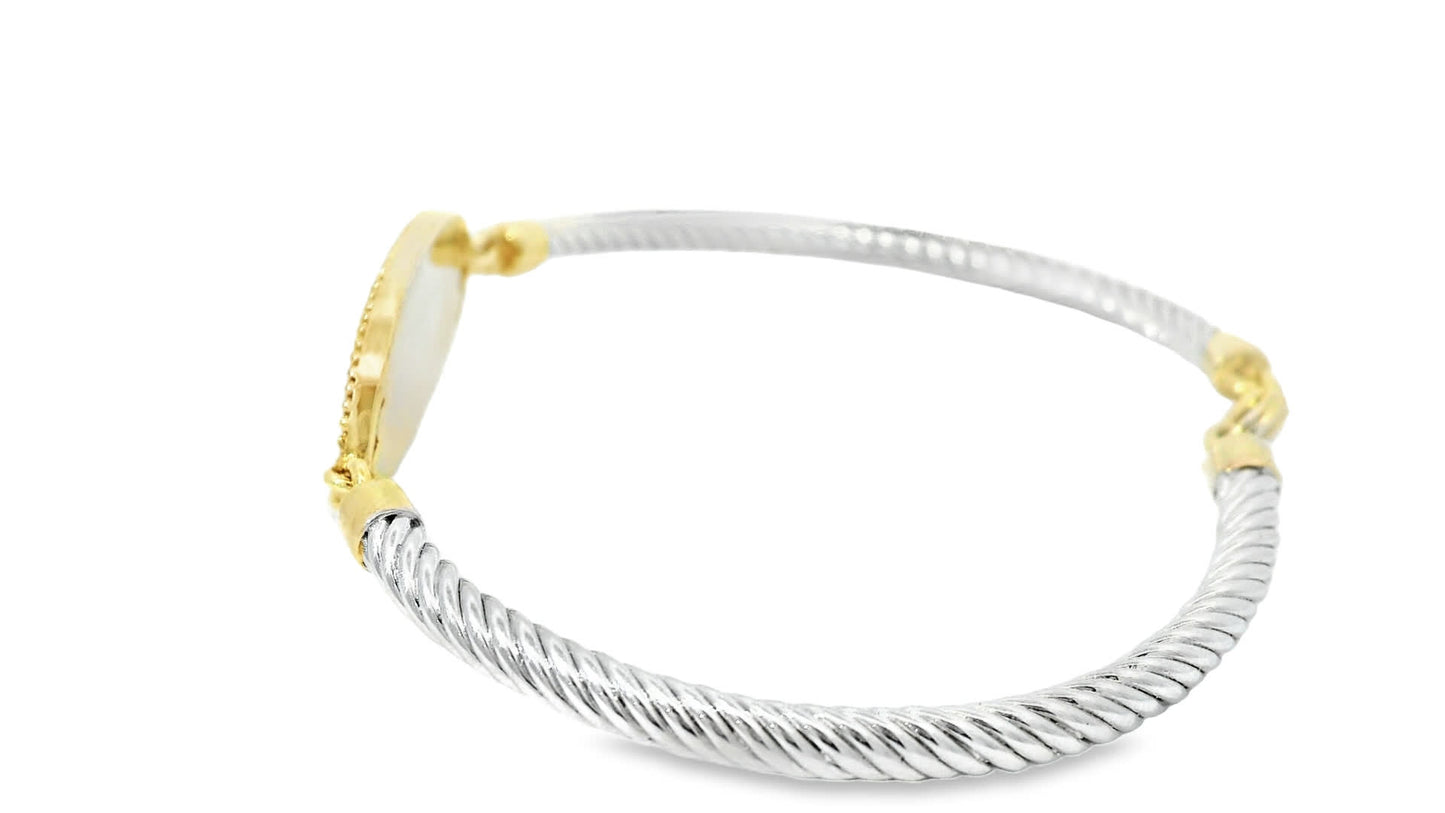 Love bracelet in 925+18K Yellow Gold (0.11 Carat)