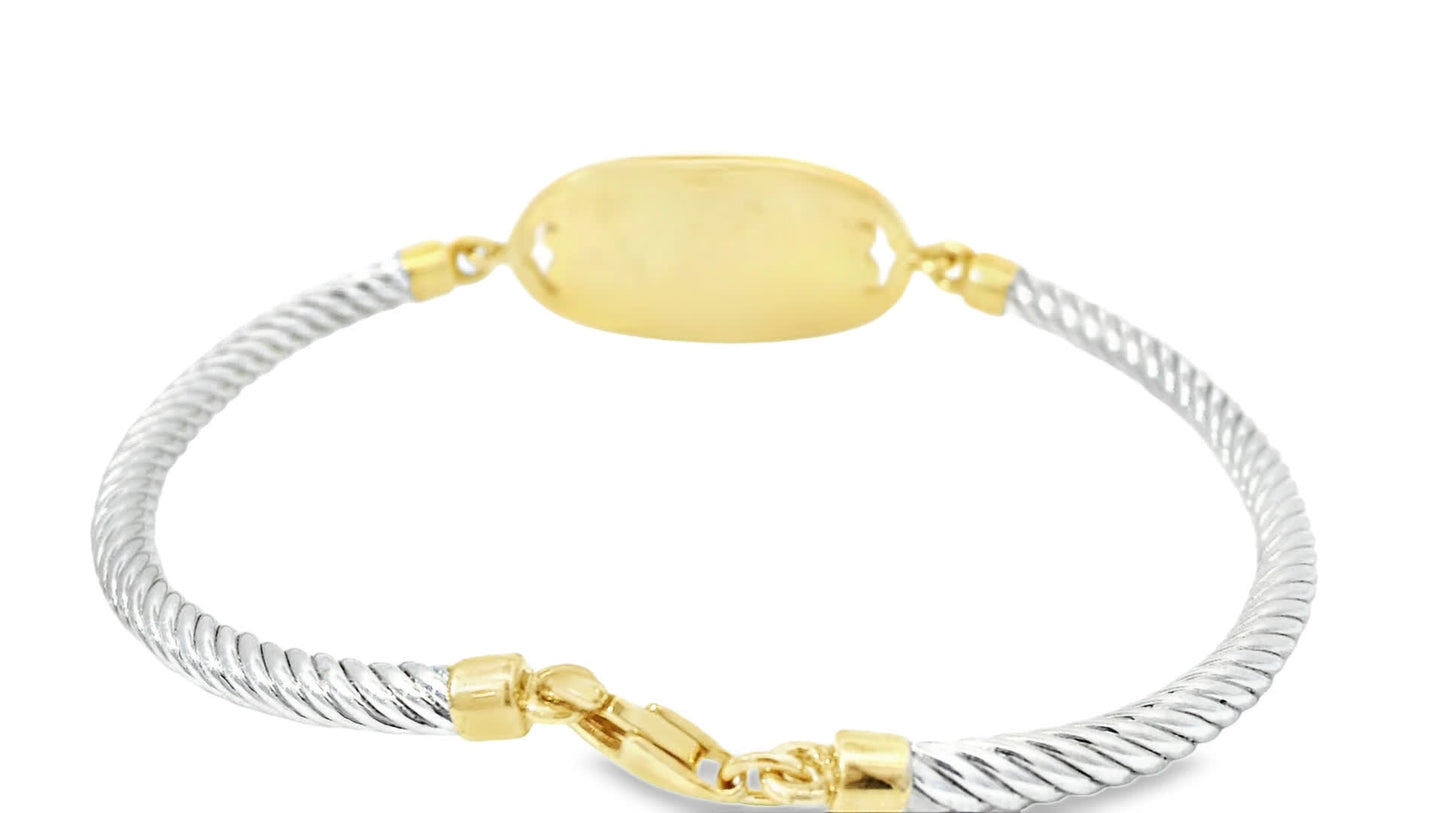 Love bracelet in 925+18K Yellow Gold (0.11 Carat)