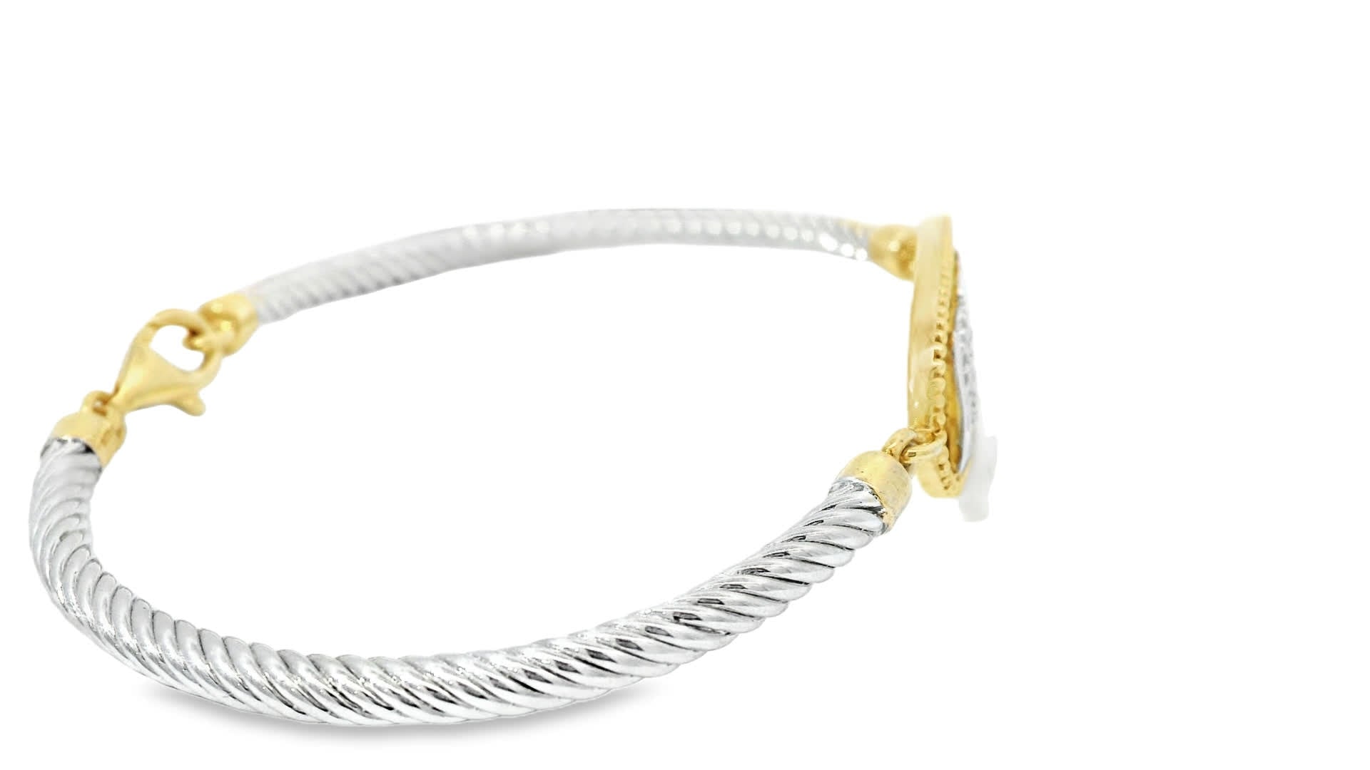 Love bracelet in 925+18K Yellow Gold (0.11 Carat)