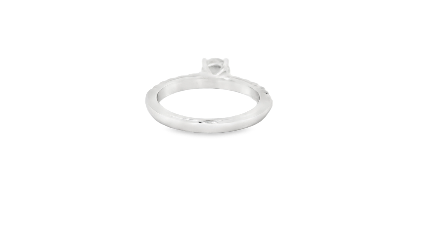 1.28ct Round-Cut Diamond Engagement Ring in 14K White Gold