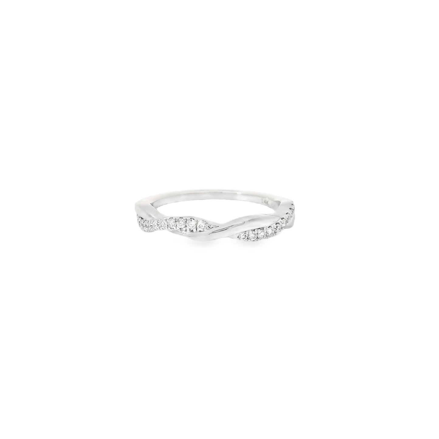 0.25ct Lab-Grown Diamond Wedding Band in 14K White Gold