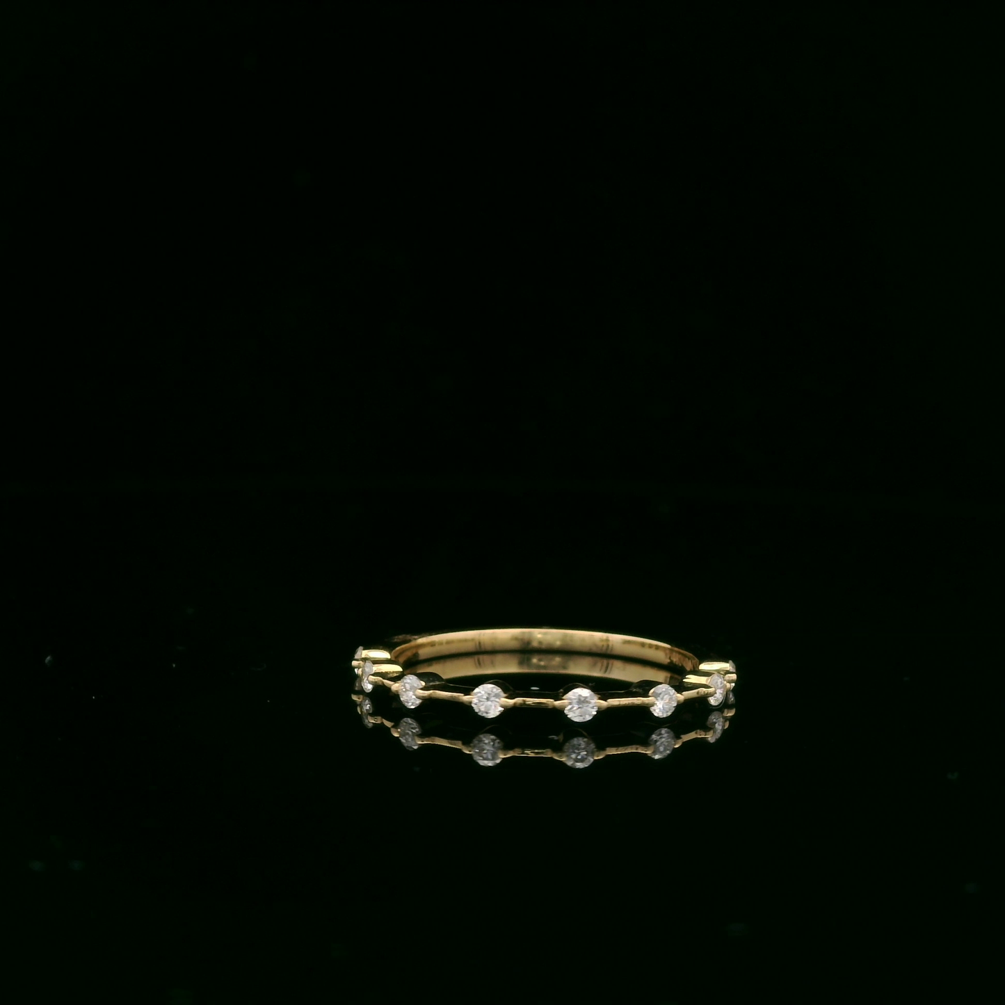 0.15ct Lab-Grown Round-Cut Diamond Wedding Band in 14K Gold
