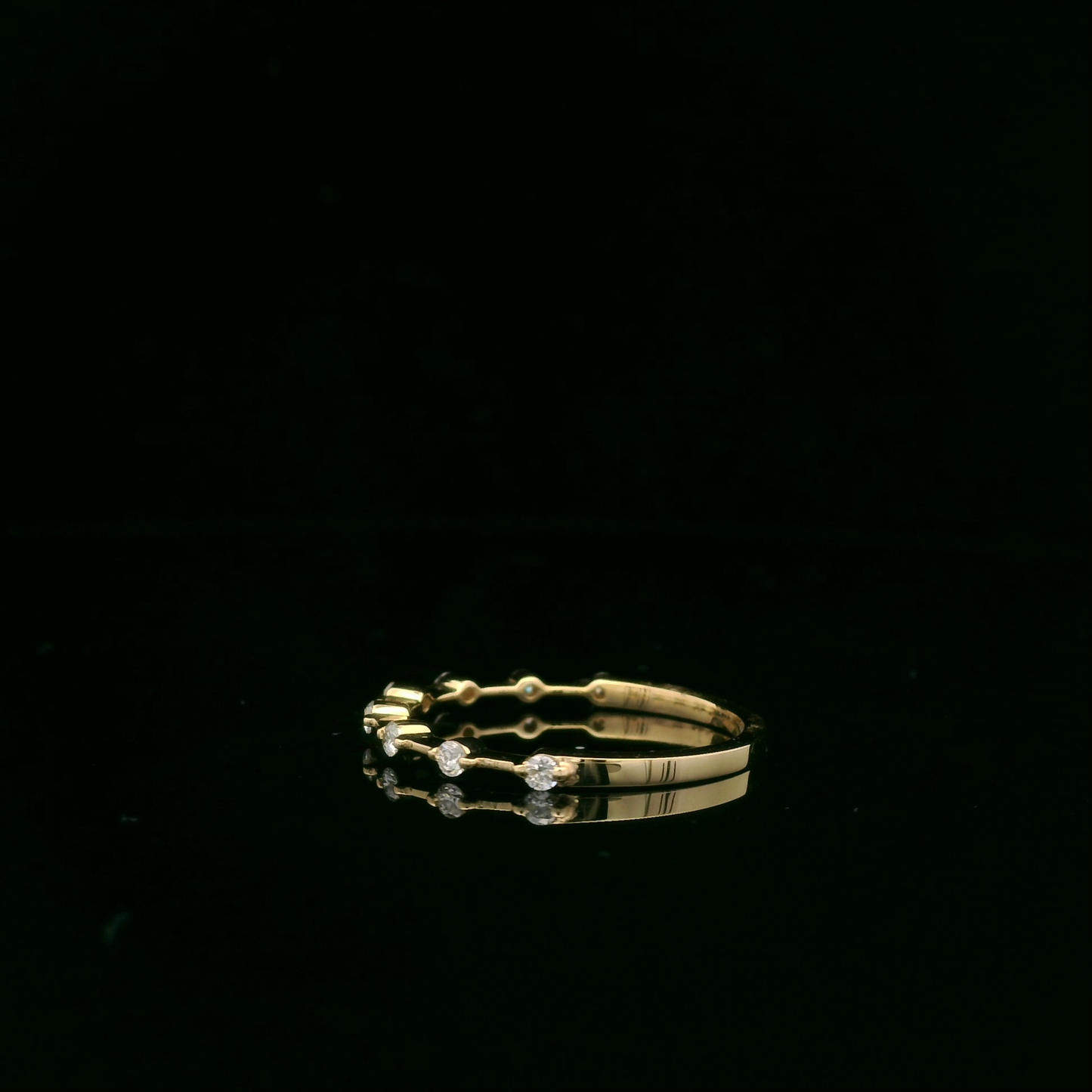 0.15ct Lab-Grown Round-Cut Diamond Wedding Band in 14K Gold