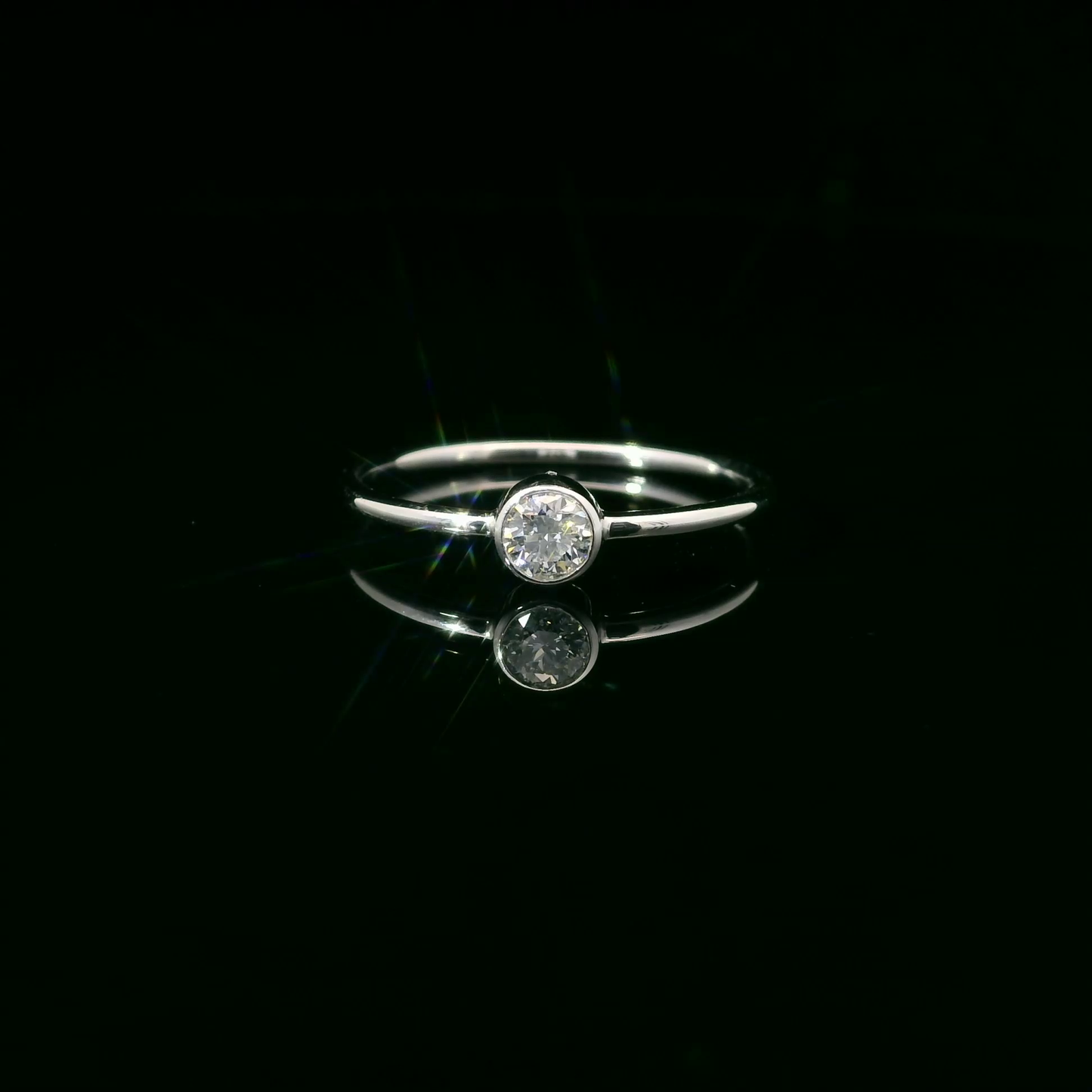 0.20ct Lab-Grown Round-Cut Diamond Ring in 14K Gold
