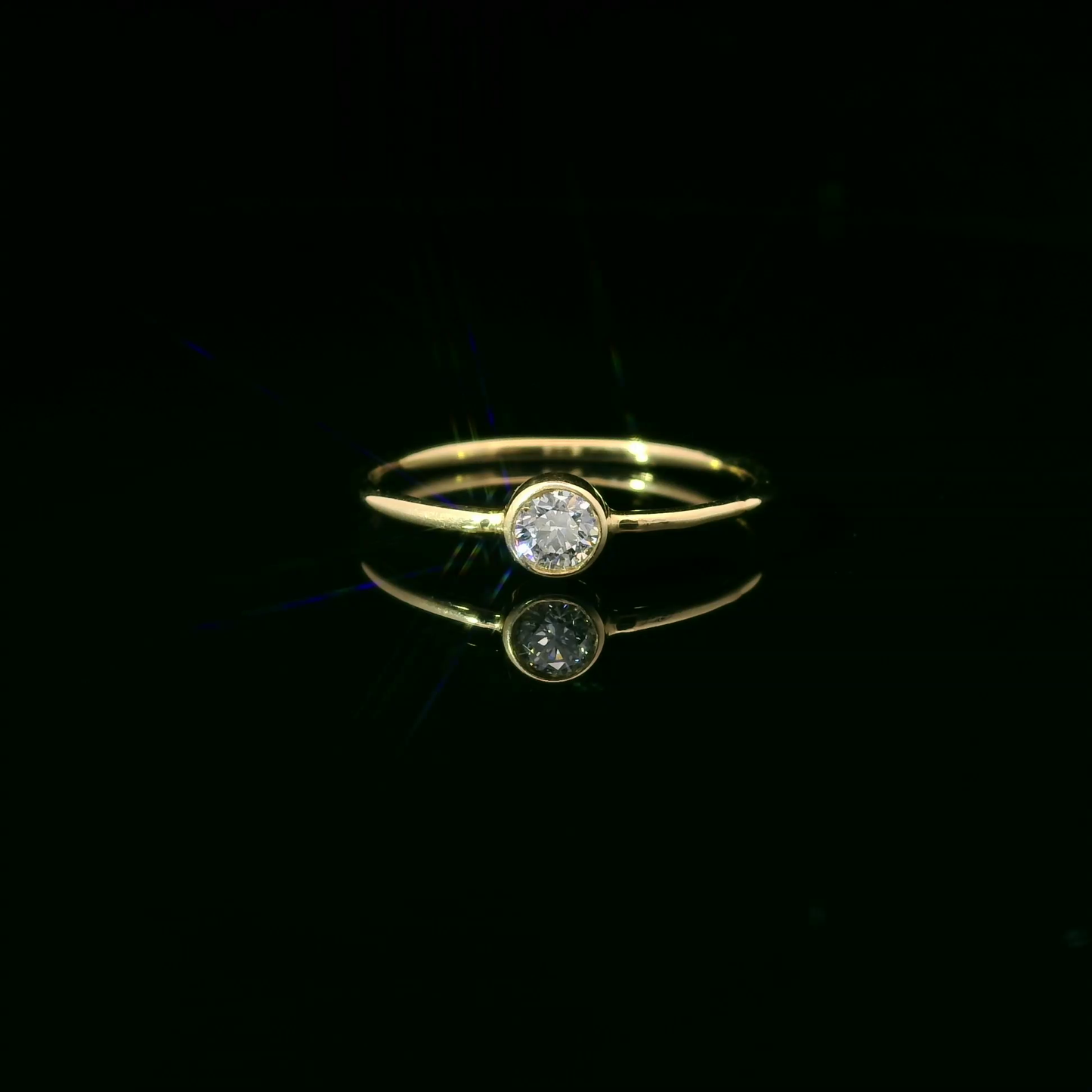 0.20ct Lab-Grown Round-Cut Diamond Ring in 14K Gold