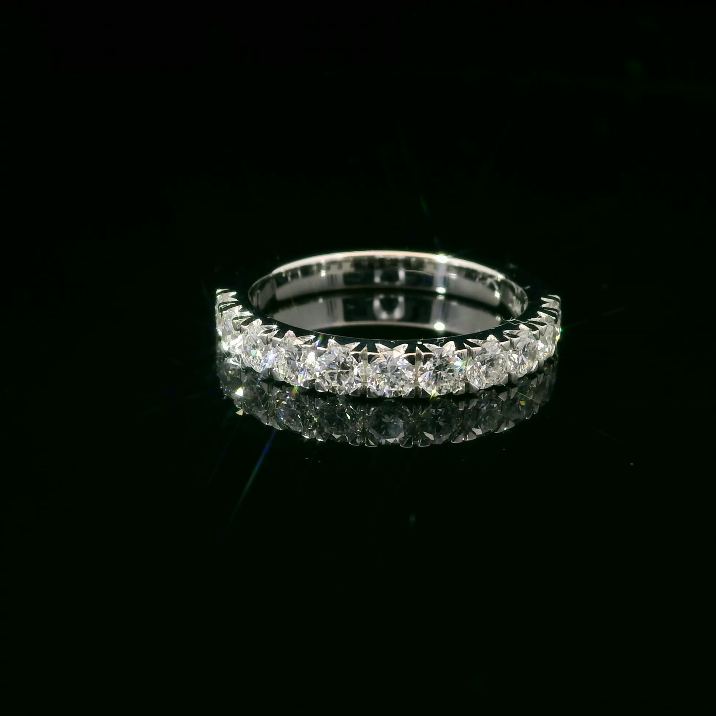 1.00ct Lab-Grown Round-Cut Diamond Wedding Band in 14K Gold