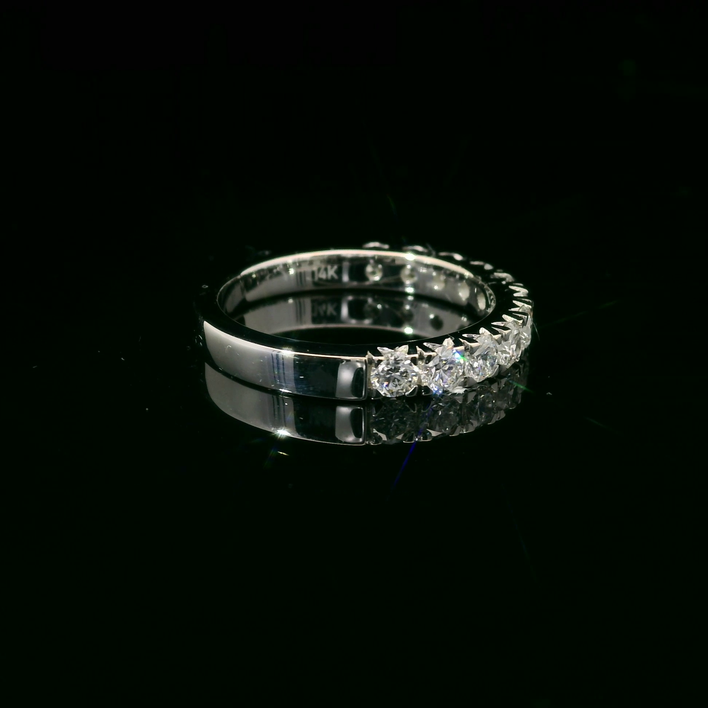 1.00ct Lab-Grown Round-Cut Diamond Wedding Band in 14K Gold