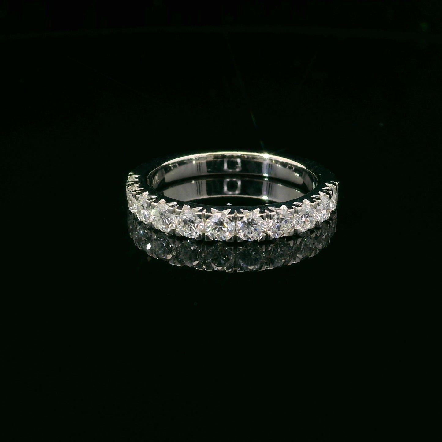 1.00ct Lab-Grown Round-Cut Diamond Wedding Band in 14K Gold