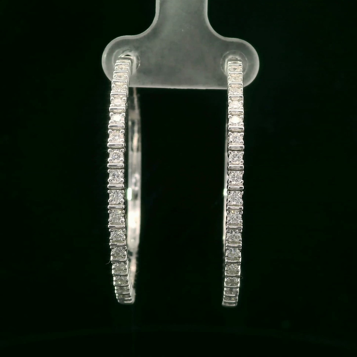 Elegant Diamond Hoop Earrings