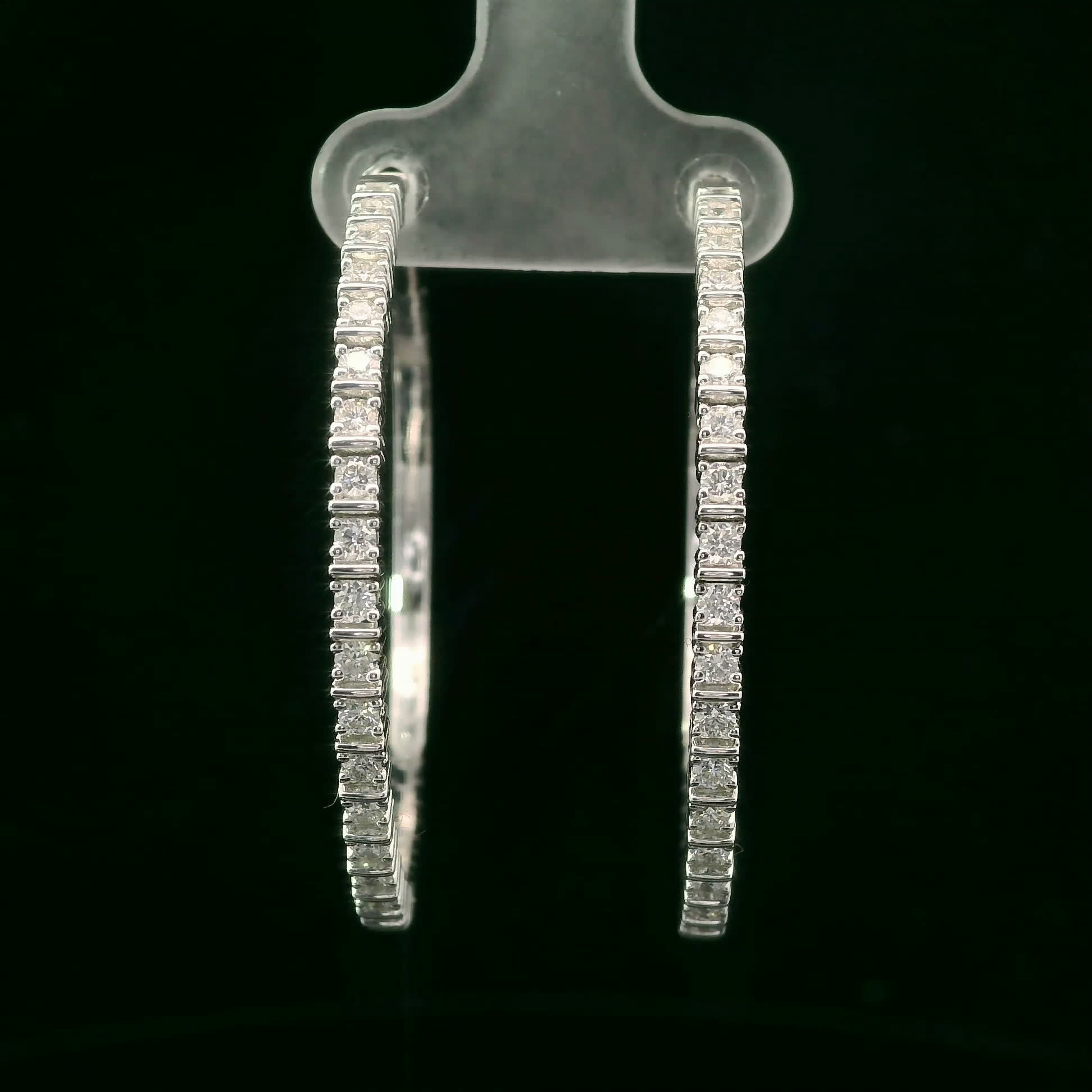Elegant Diamond Hoop Earrings