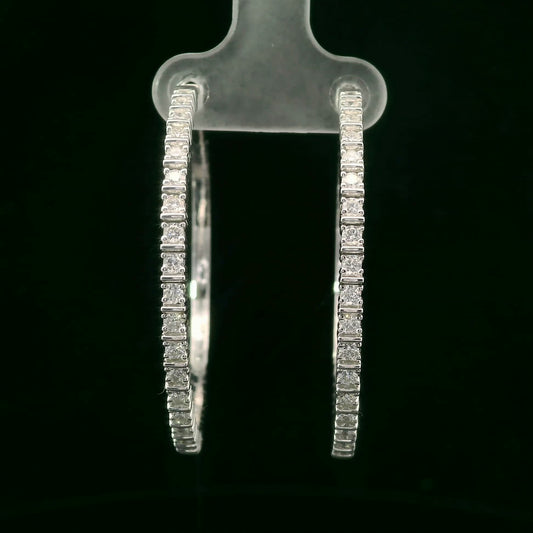 Elegant Diamond Hoop Earrings
