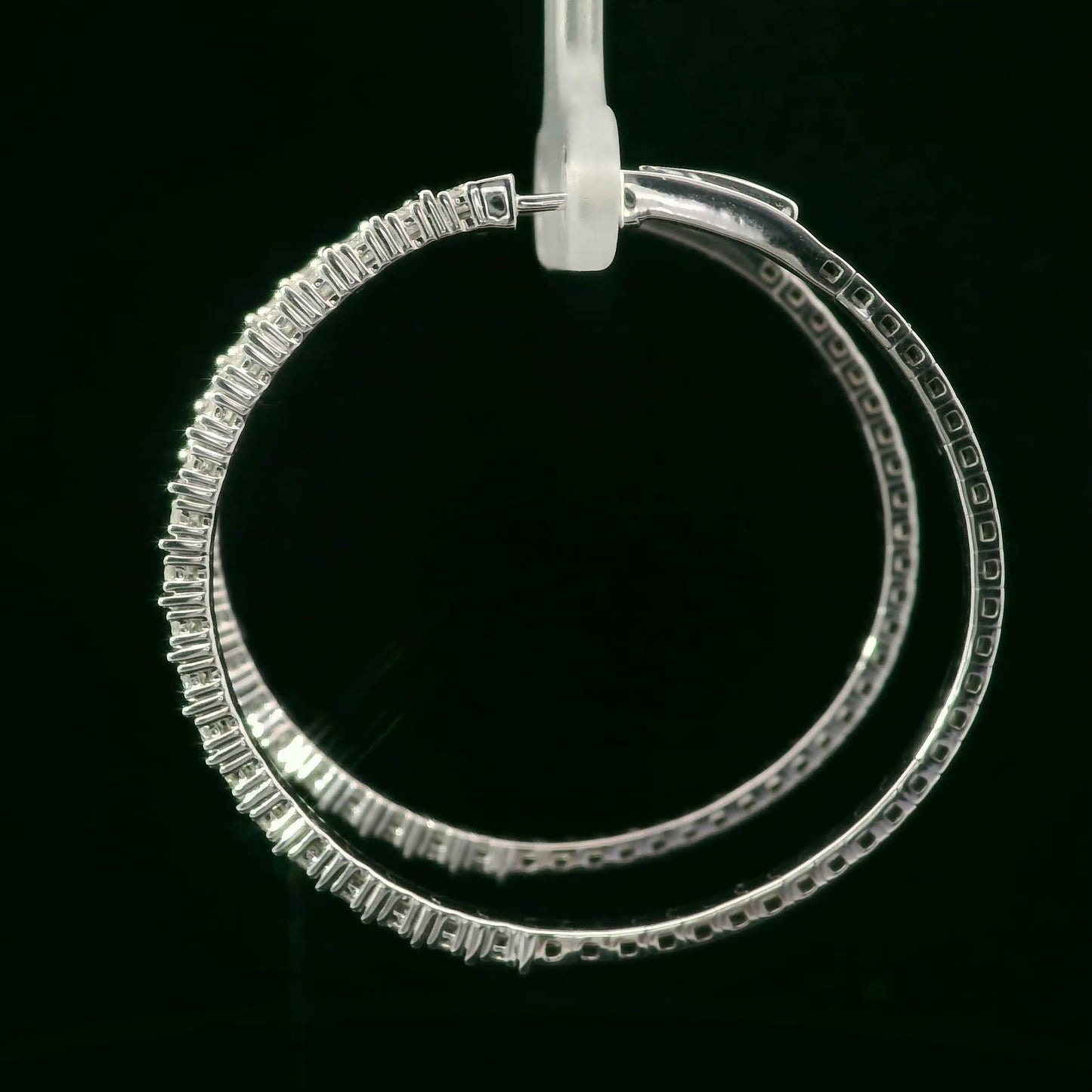 Elegant Diamond Hoop Earrings