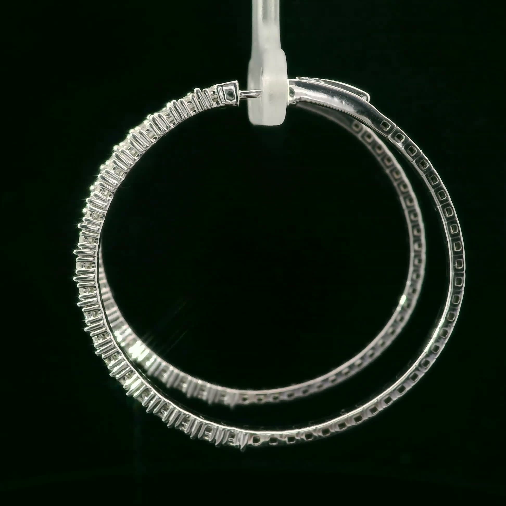 Elegant Diamond Hoop Earrings
