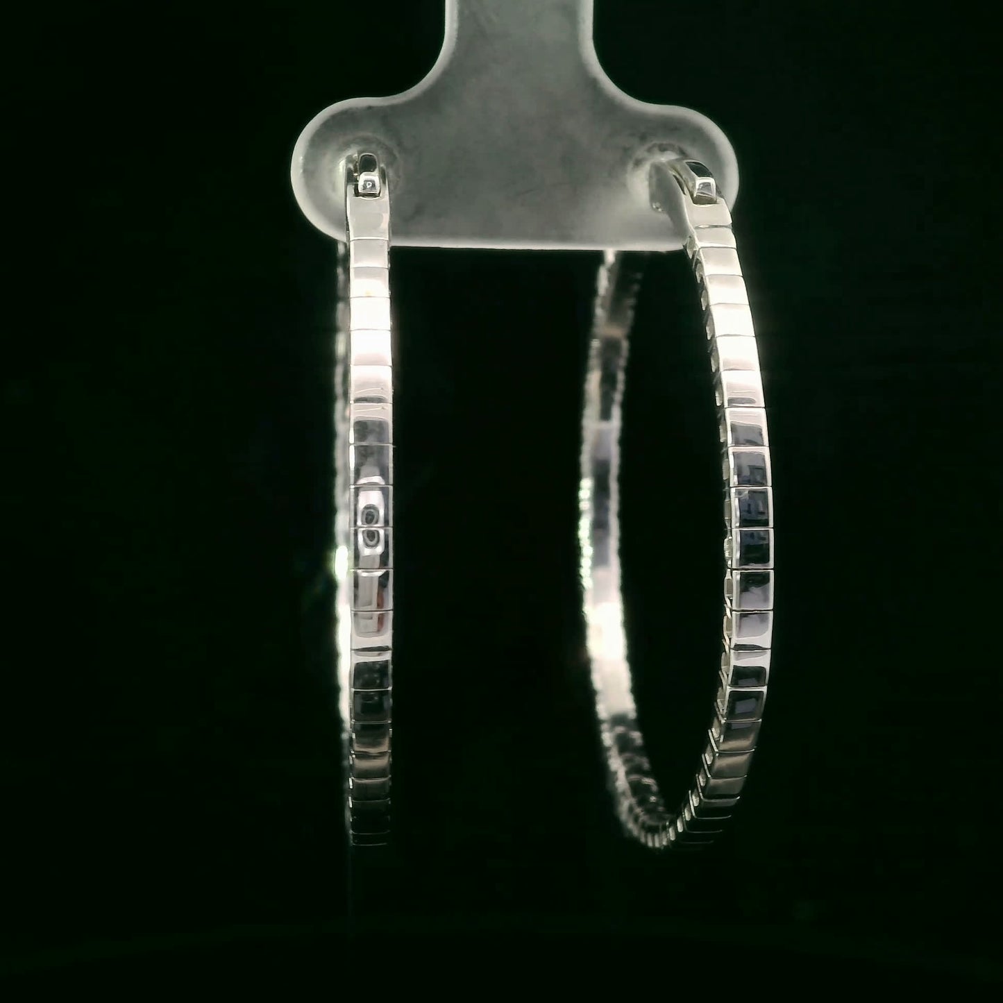 Elegant Diamond Hoop Earrings