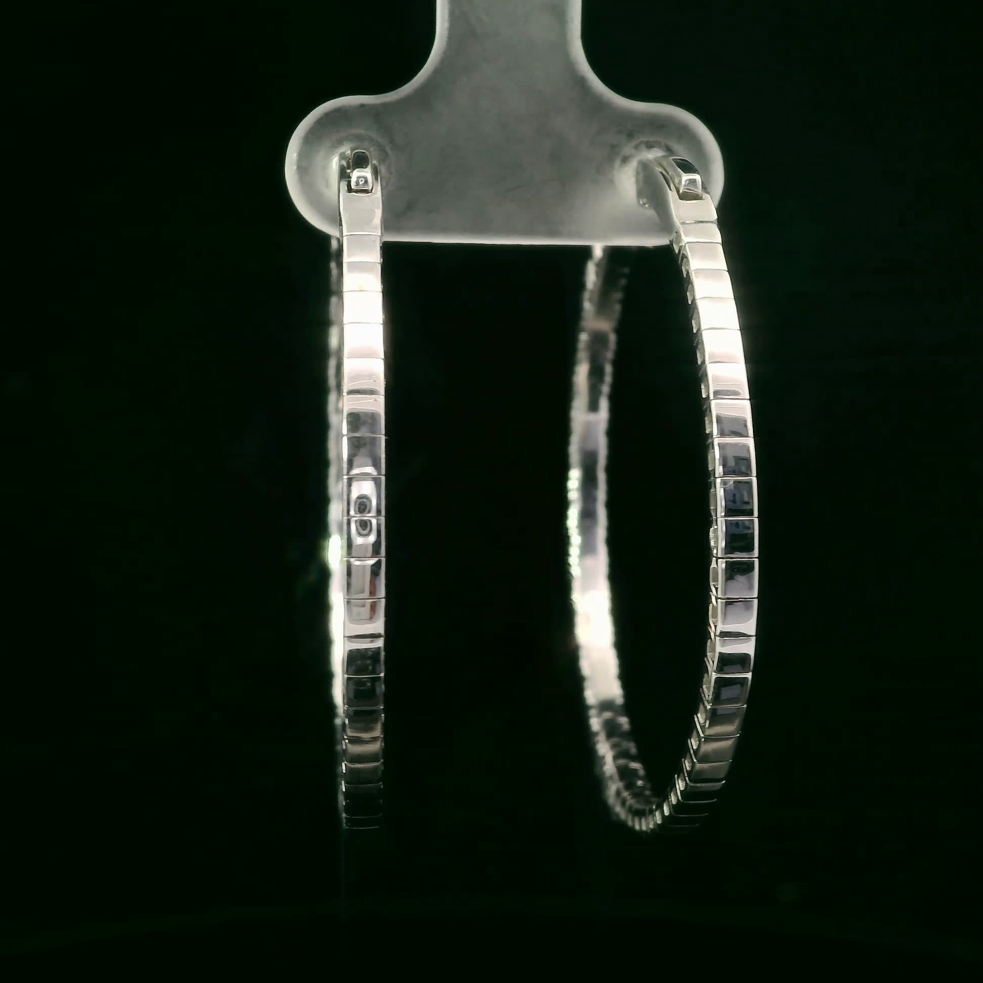 Elegant Diamond Hoop Earrings