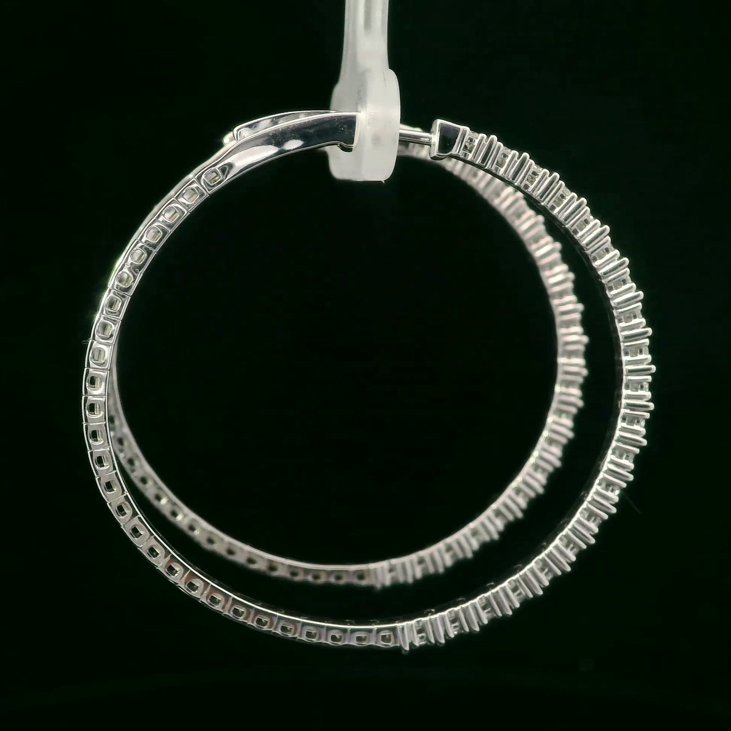 Elegant Diamond Hoop Earrings