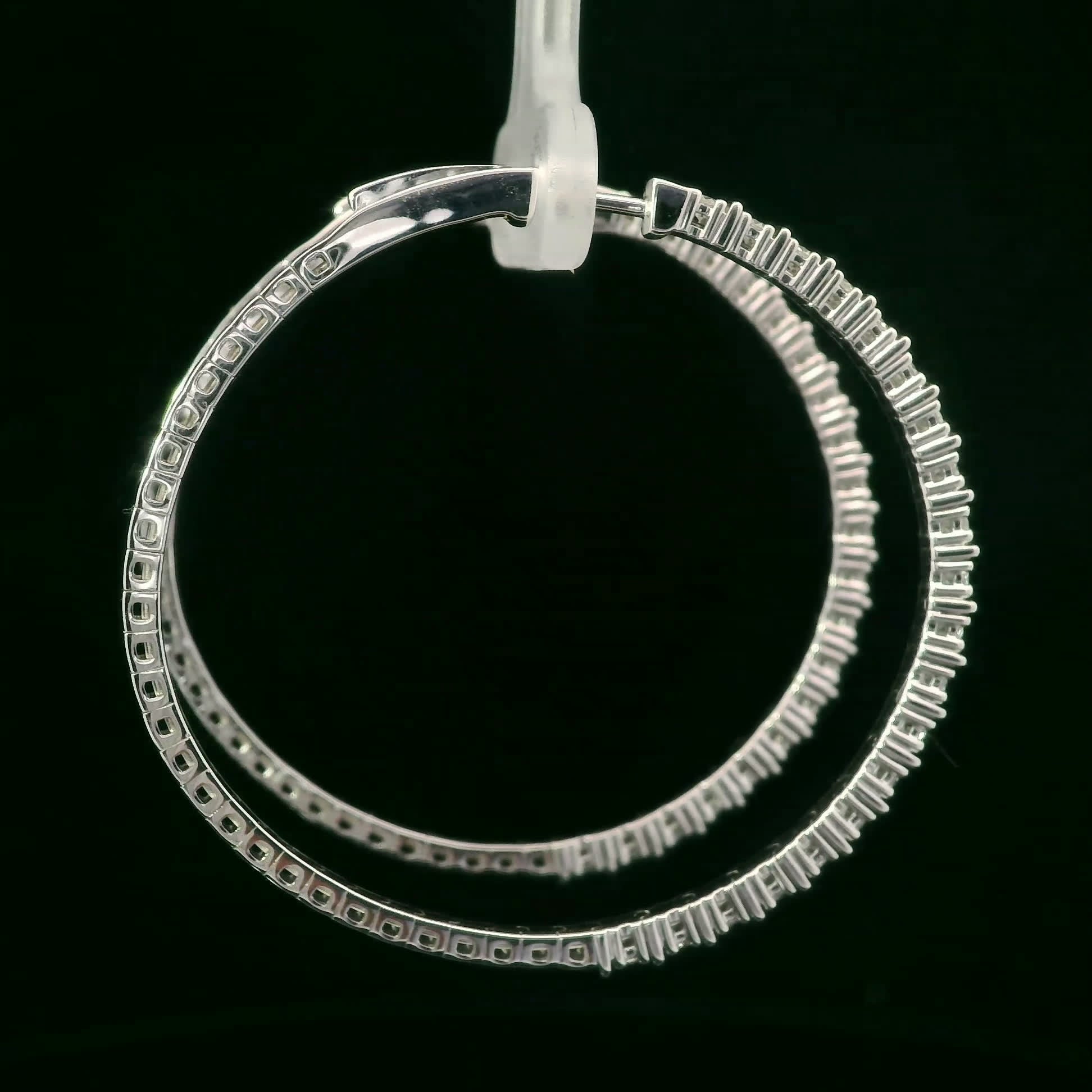 Elegant Diamond Hoop Earrings