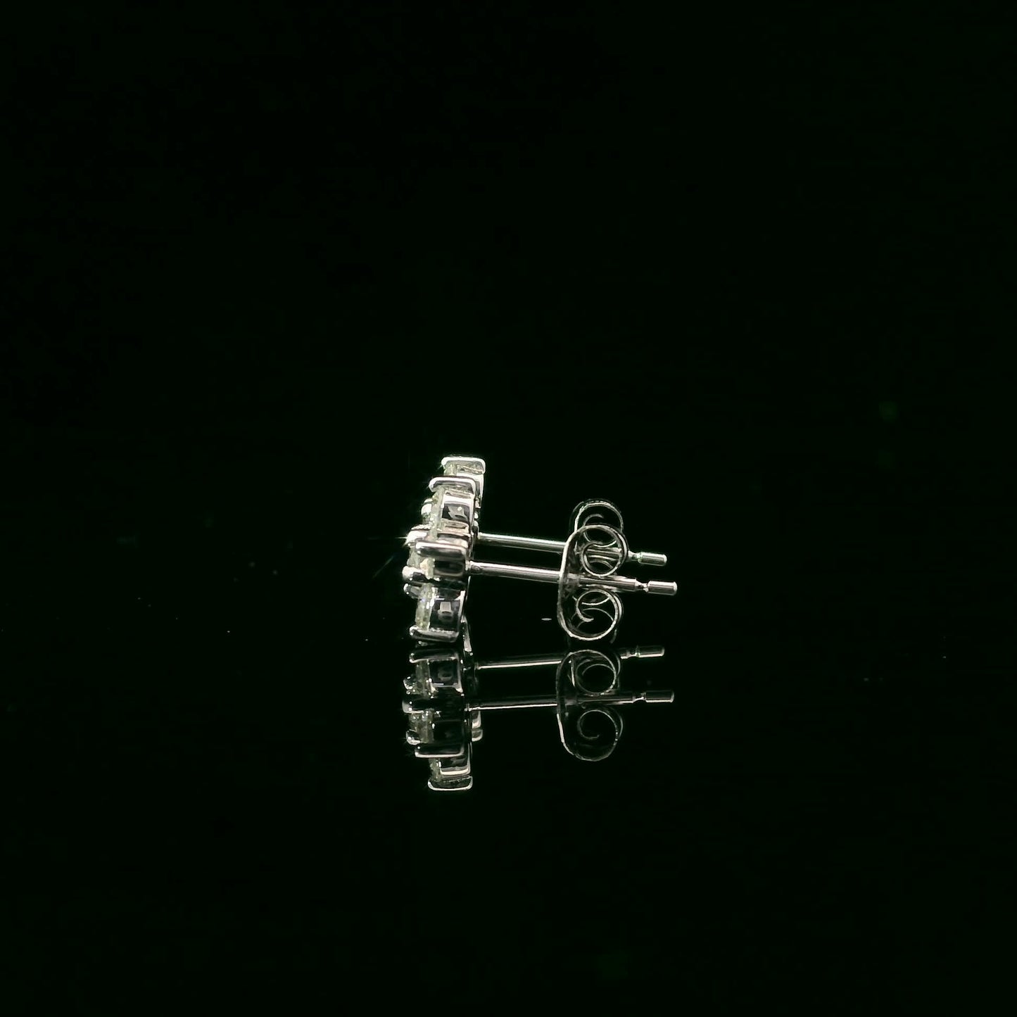 Elegant Diamond Flower Earrings
