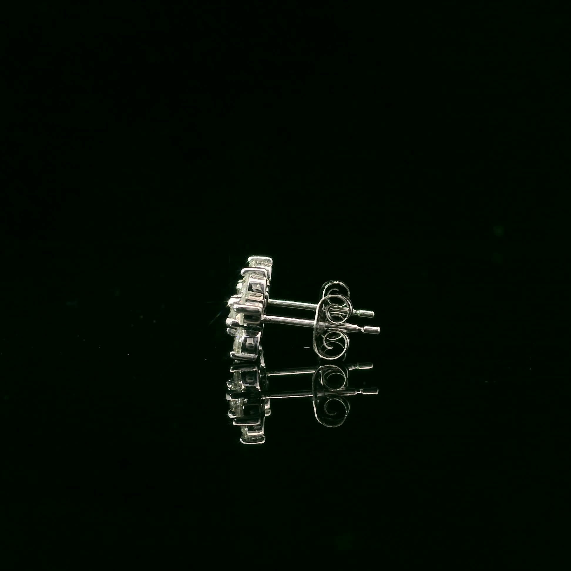 Elegant Diamond Flower Earrings