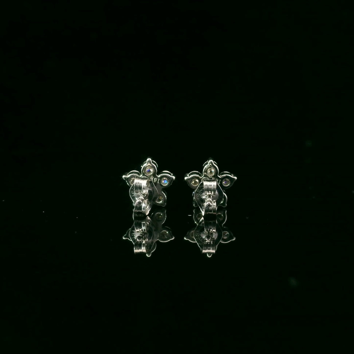 Elegant Diamond Flower Earrings