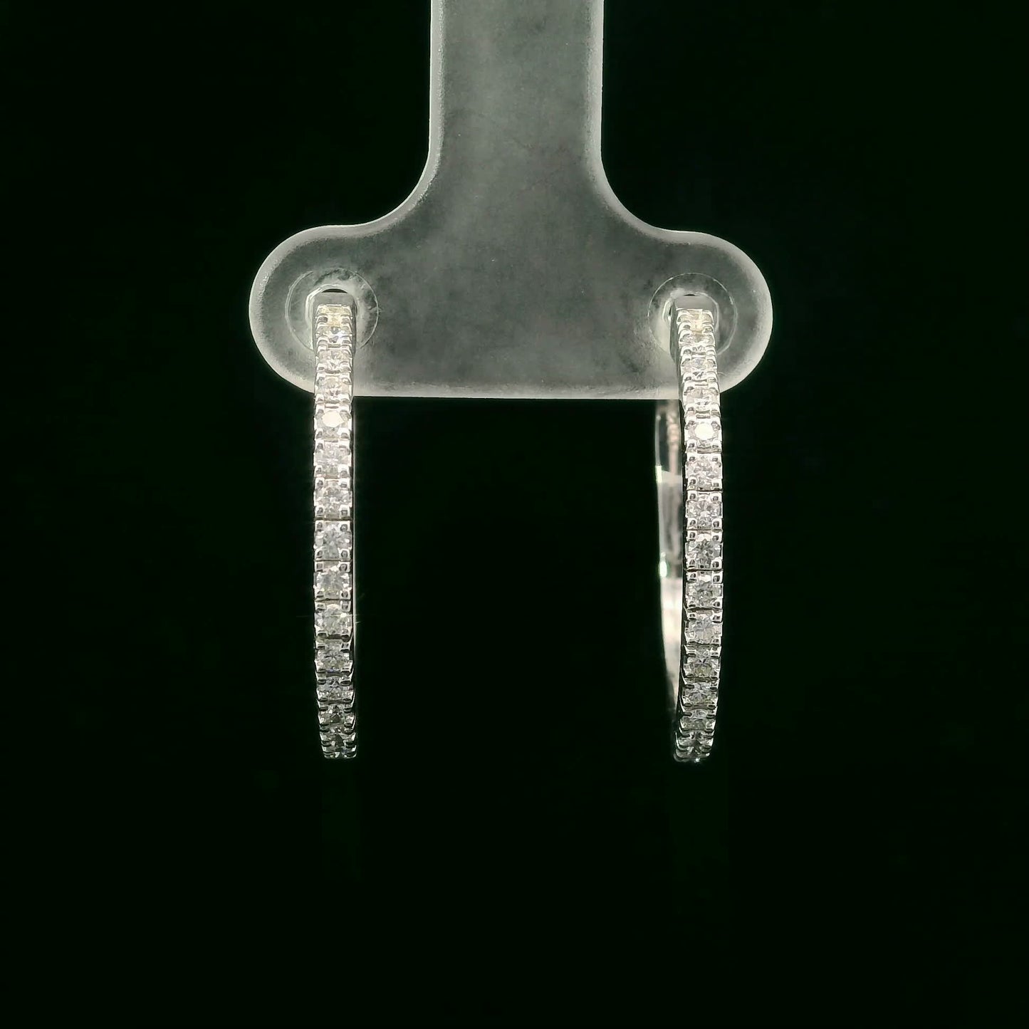 Elegant Diamond Hoop Earrings