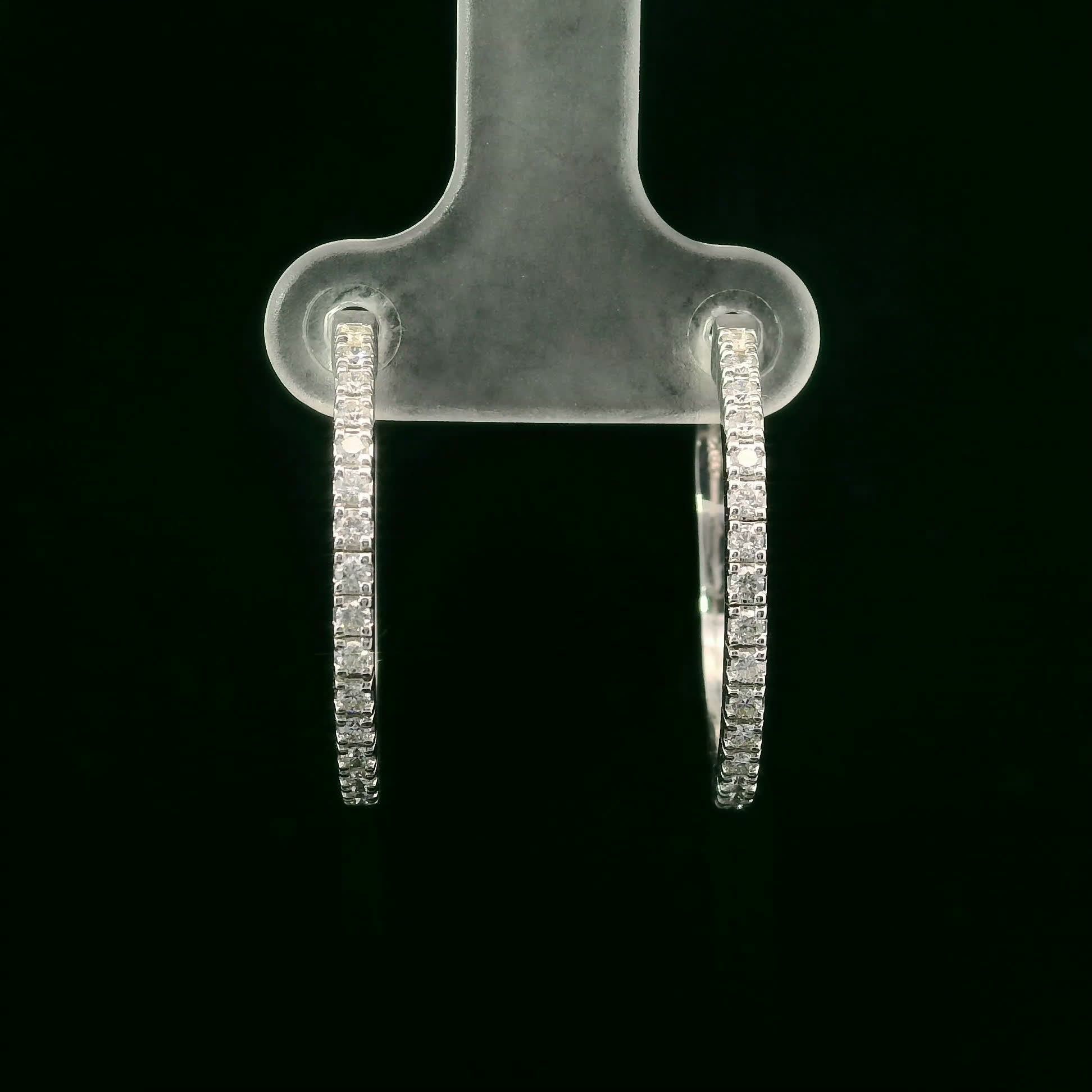 Elegant Diamond Hoop Earrings