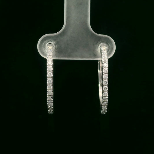 Elegant Diamond Hoop Earrings
