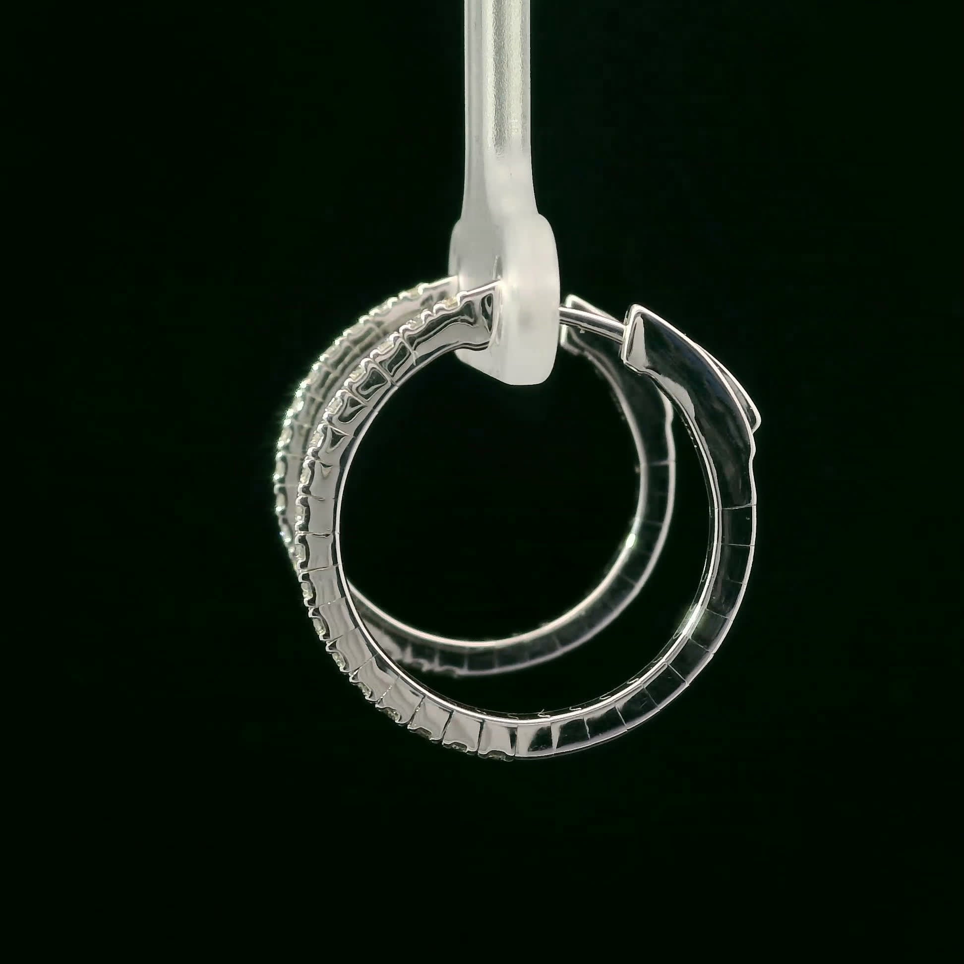 Elegant Diamond Hoop Earrings