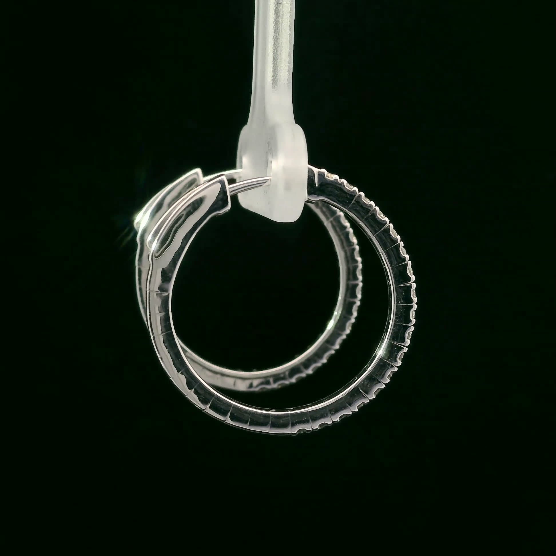Elegant Diamond Hoop Earrings