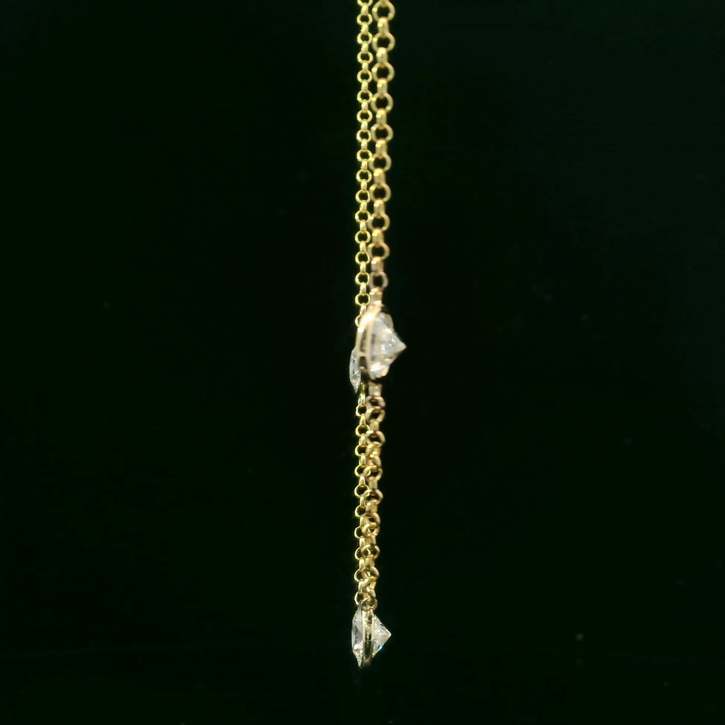 14K Yellow Gold Necklace with 3.00 Carat Diamonds (Lab Grown Diamonds)