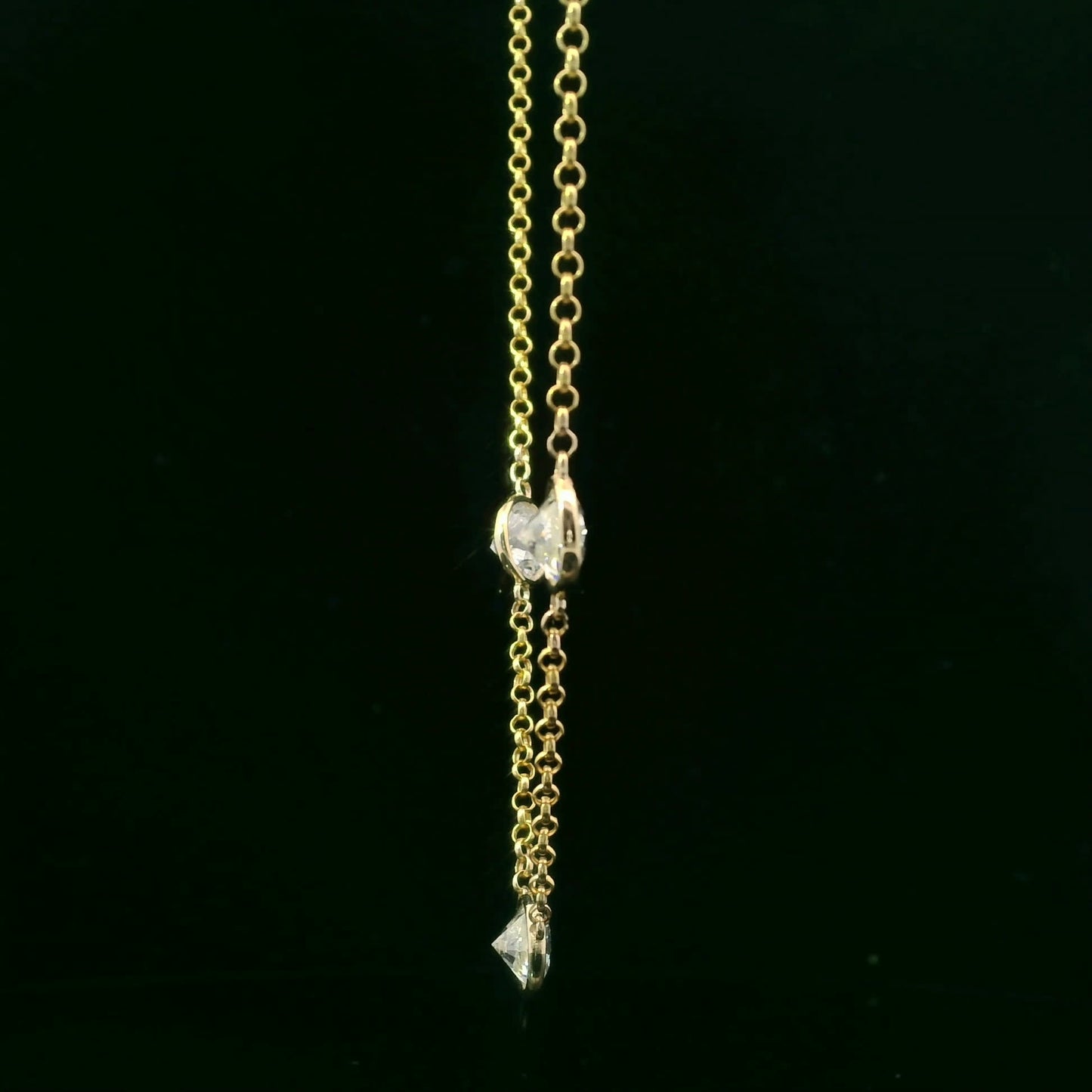 14K Yellow Gold Necklace with 3.00 Carat Diamonds (Lab Grown Diamonds)