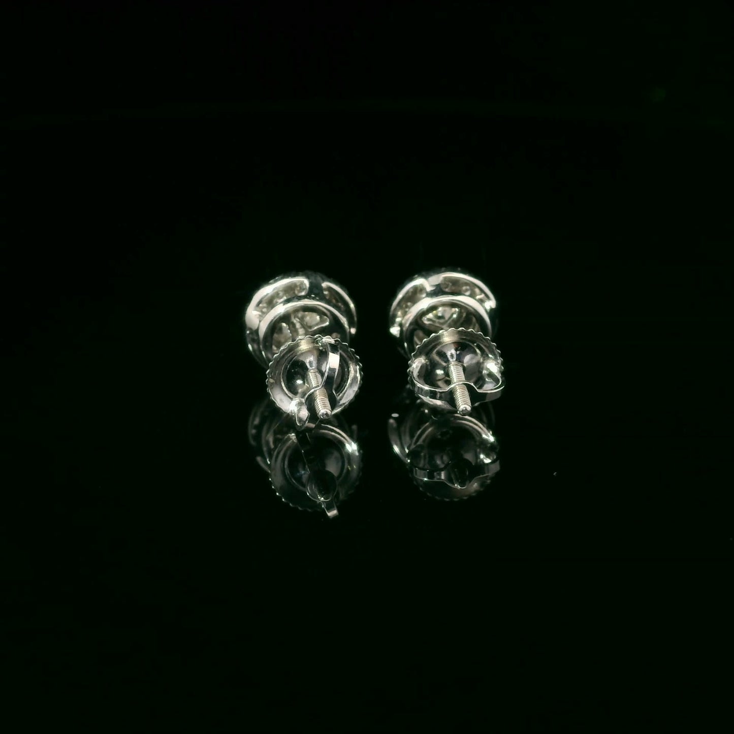 Round Shape Diamond Earrings 14K Gold 1.00 Carat
