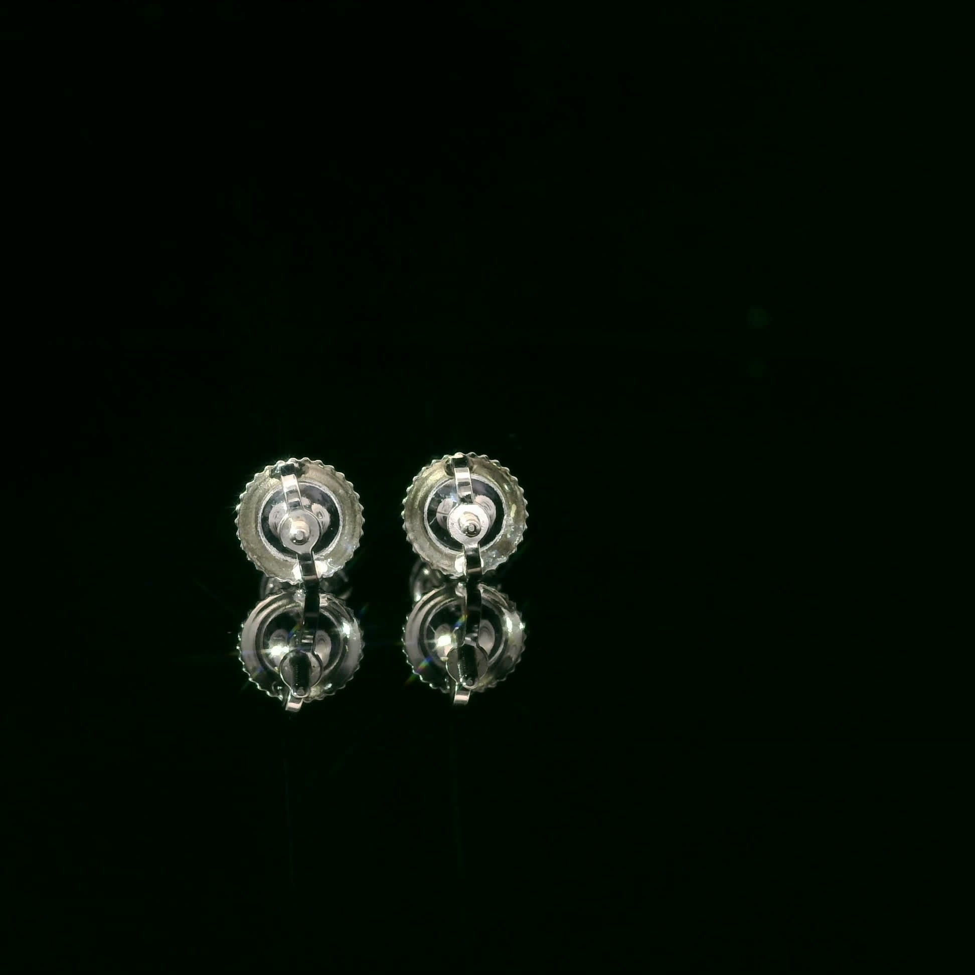 0.75 Carat 14K Gold Round Brilliant Lab Diamond Studs Earrings