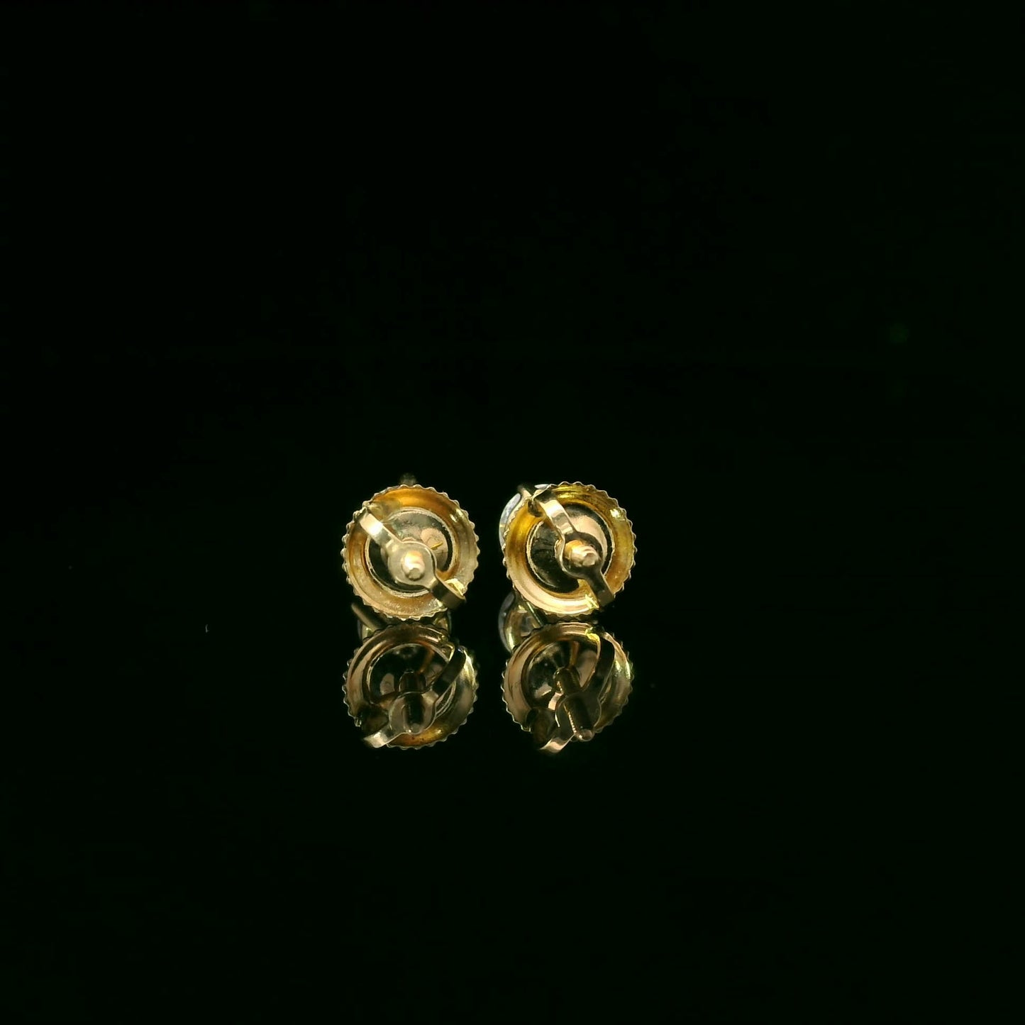 0.75 Carat 14K Gold Round Brilliant Lab Diamond Studs Earrings