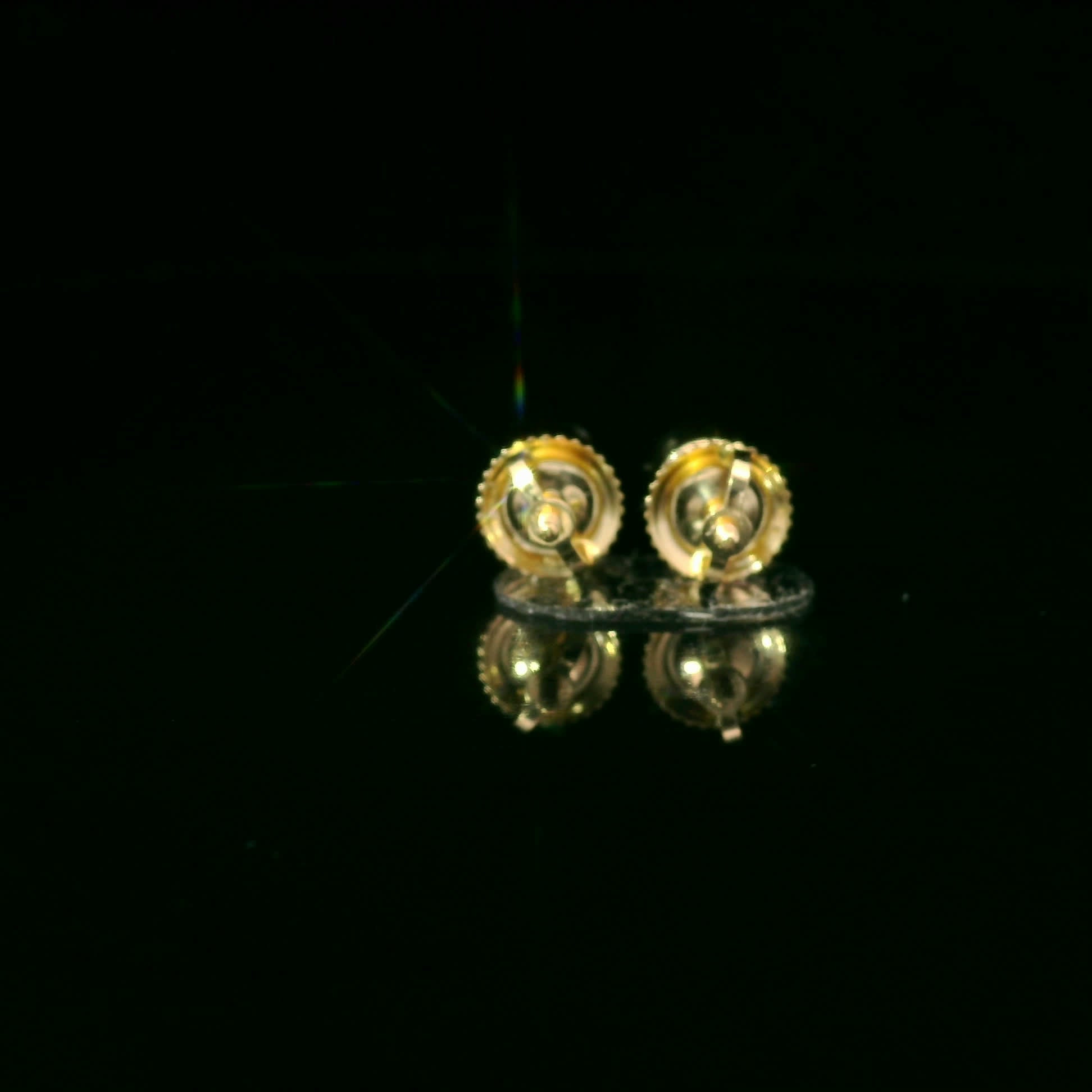 Round Cut Stud Diamond Earrings 14K Gold 0.75 Carat