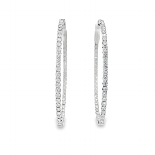 Diamond Hoop Earrings