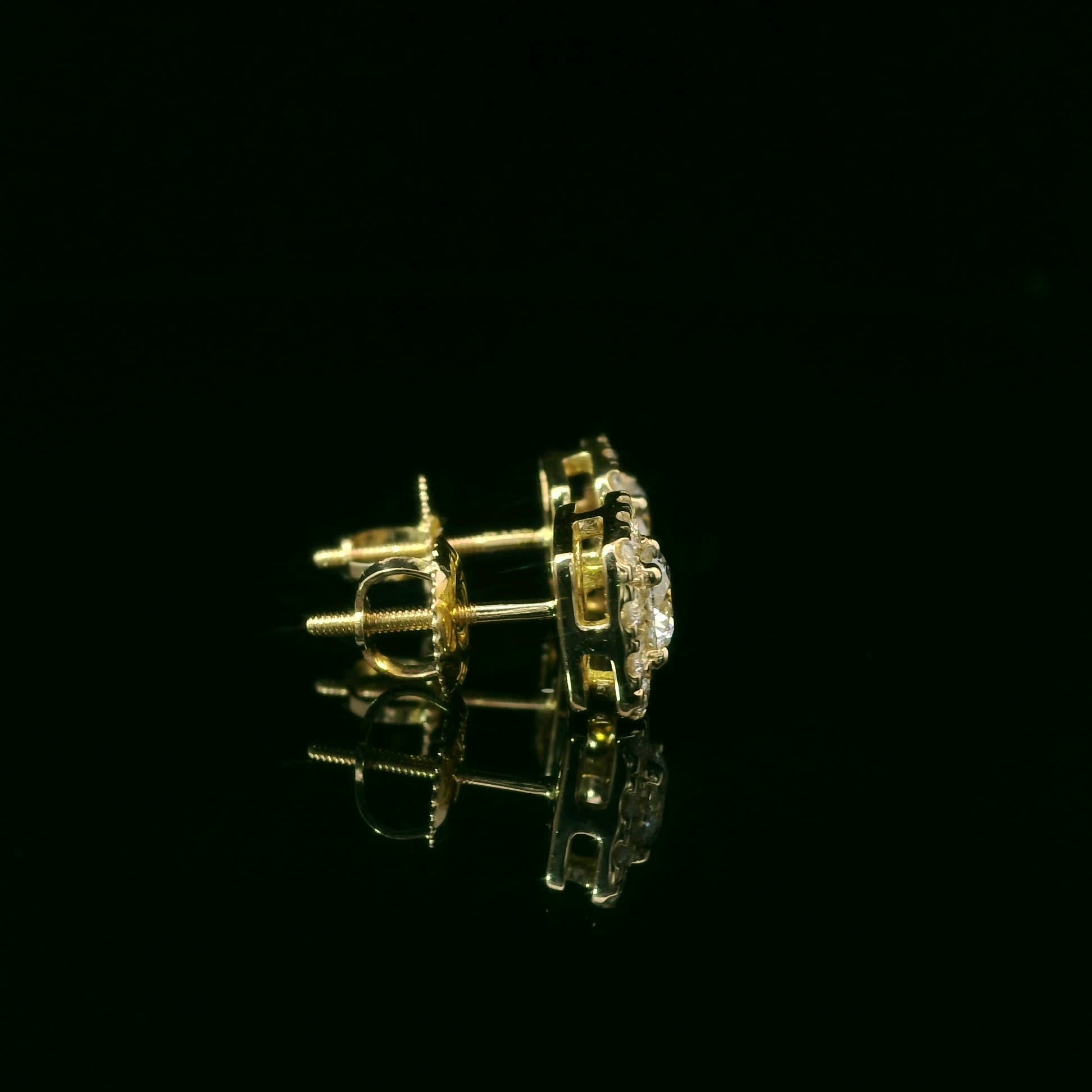 14K Yellow Gold Round-cut Diamonds 1.00 Carat
