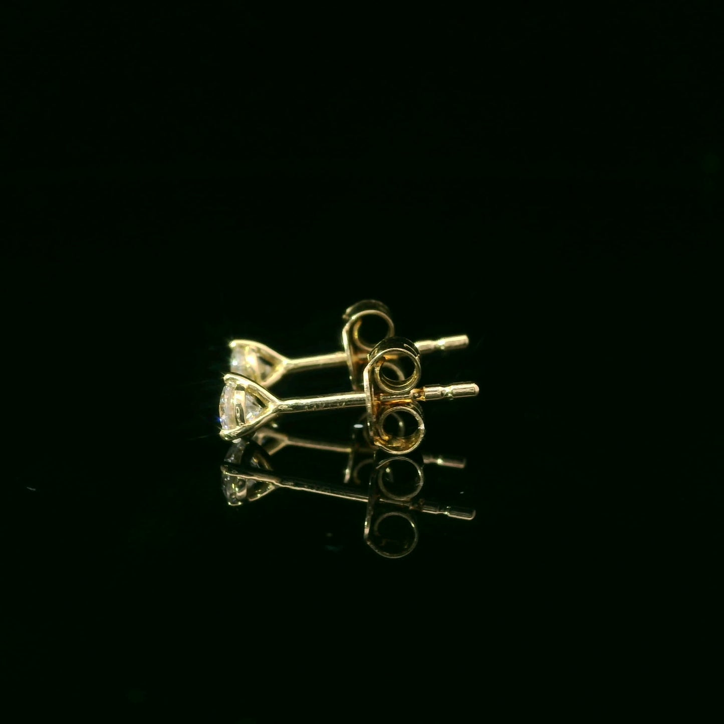 0.33 Carat 14K Gold Round Brilliant Lab Diamond Studs Earrings