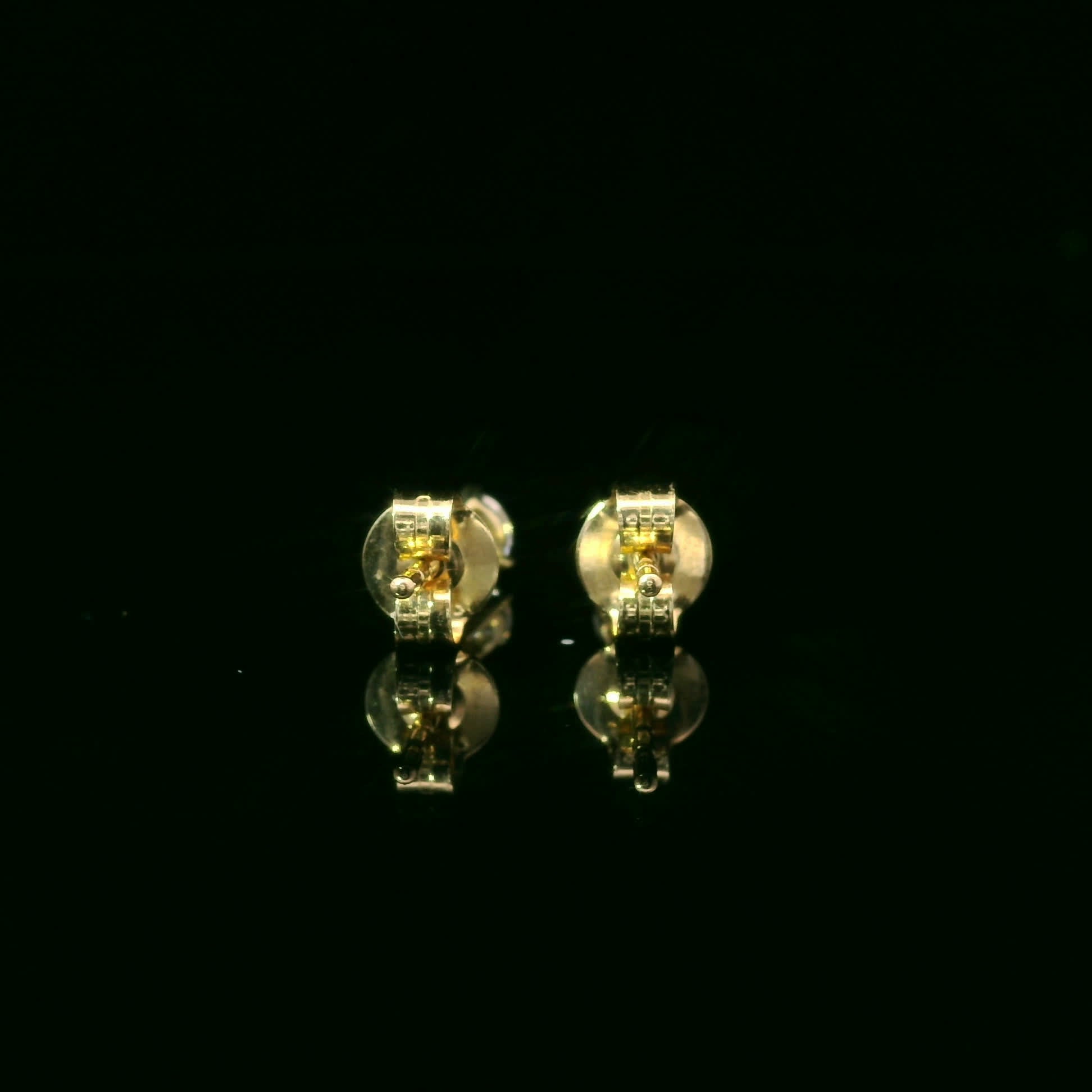 0.33 Carat 14K Gold Round Brilliant Lab Diamond Studs Earrings