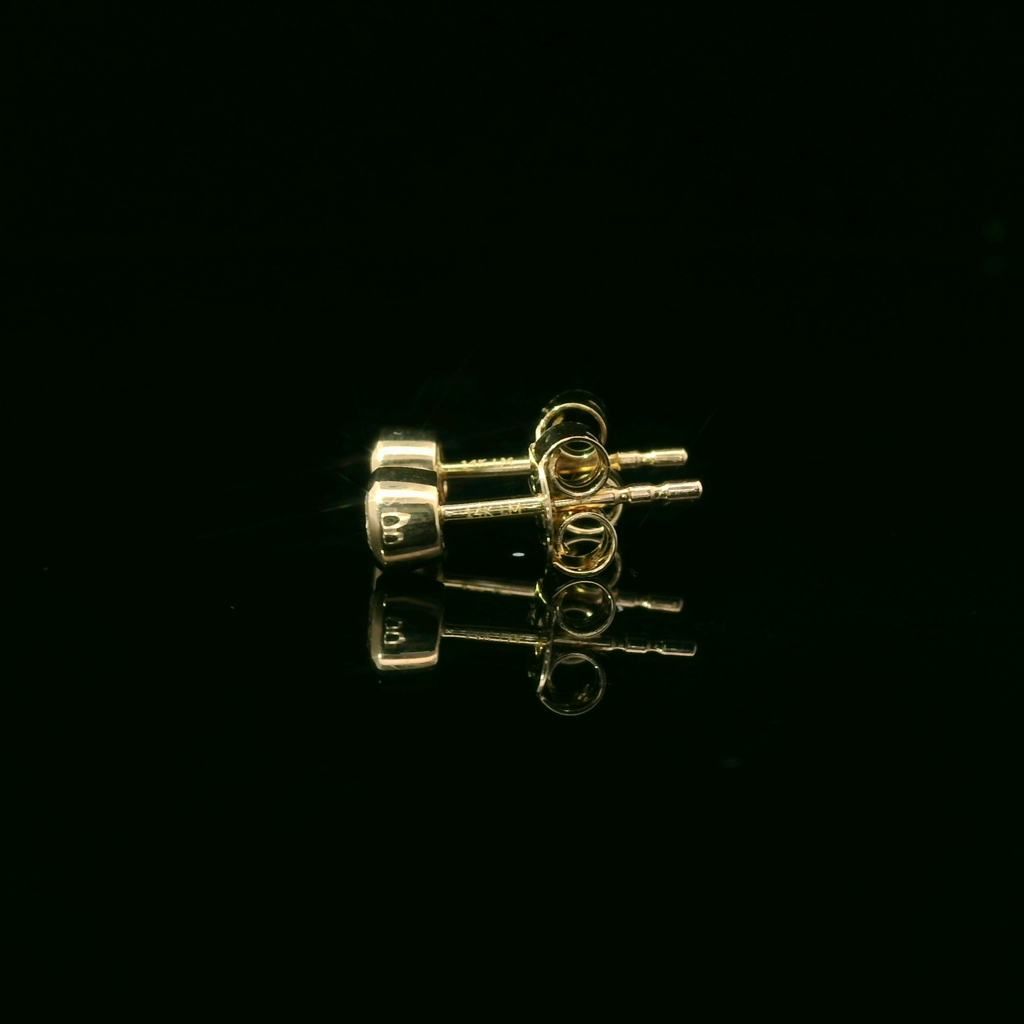 Bezel-Set 0.33ct Lab-Grown Round-Cut Diamond Stud Earrings in 14K Gold