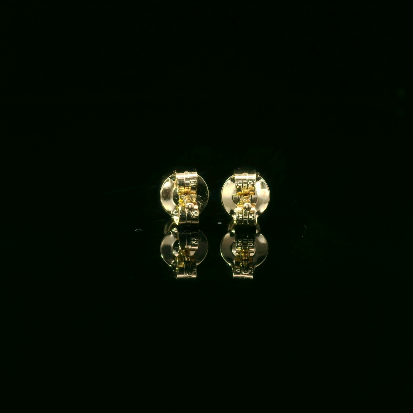 Bezel-Set 0.33ct Lab-Grown Round-Cut Diamond Stud Earrings in 14K Gold