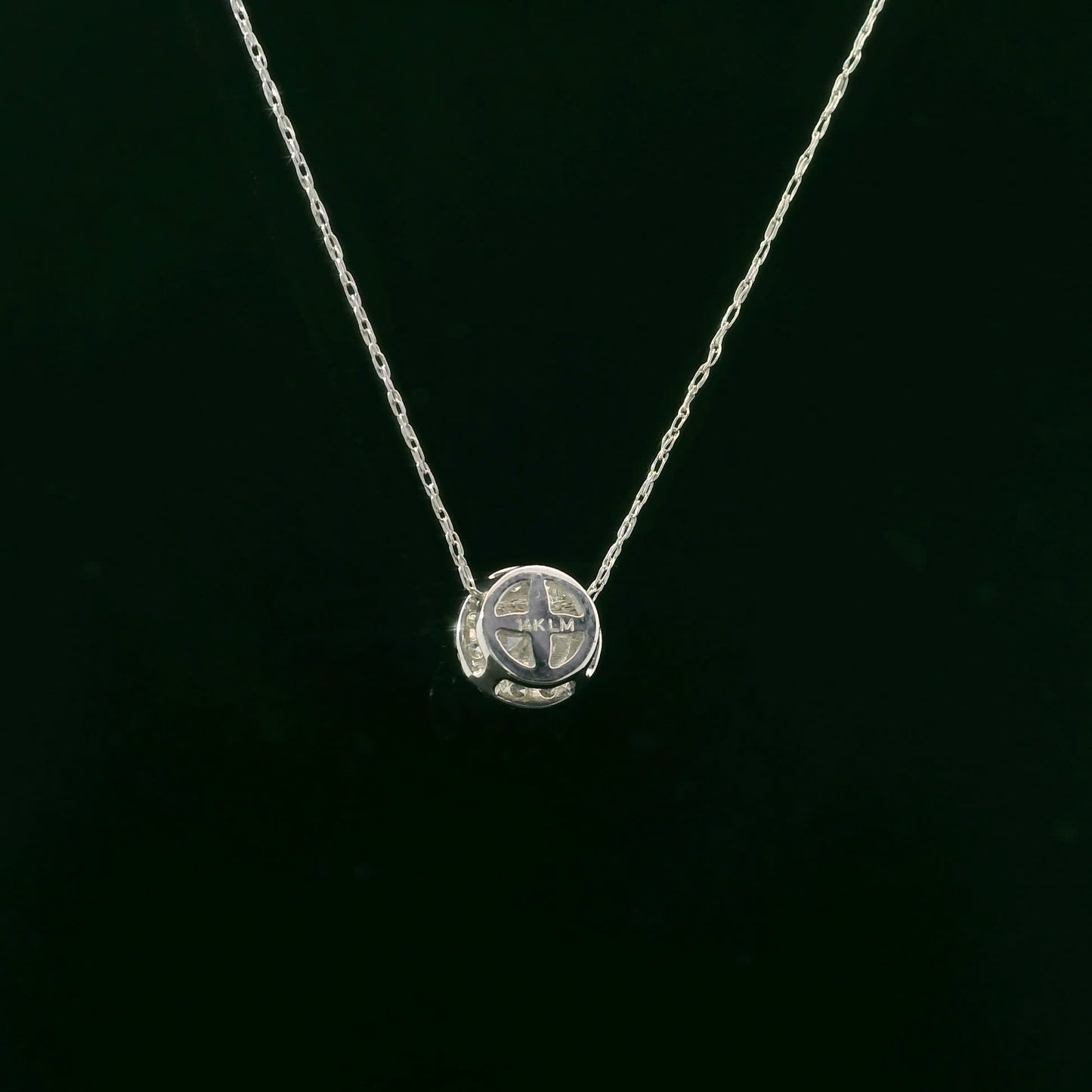 Lab-Created Diamond 14K Gold Halo Pendant 1/2 Carats