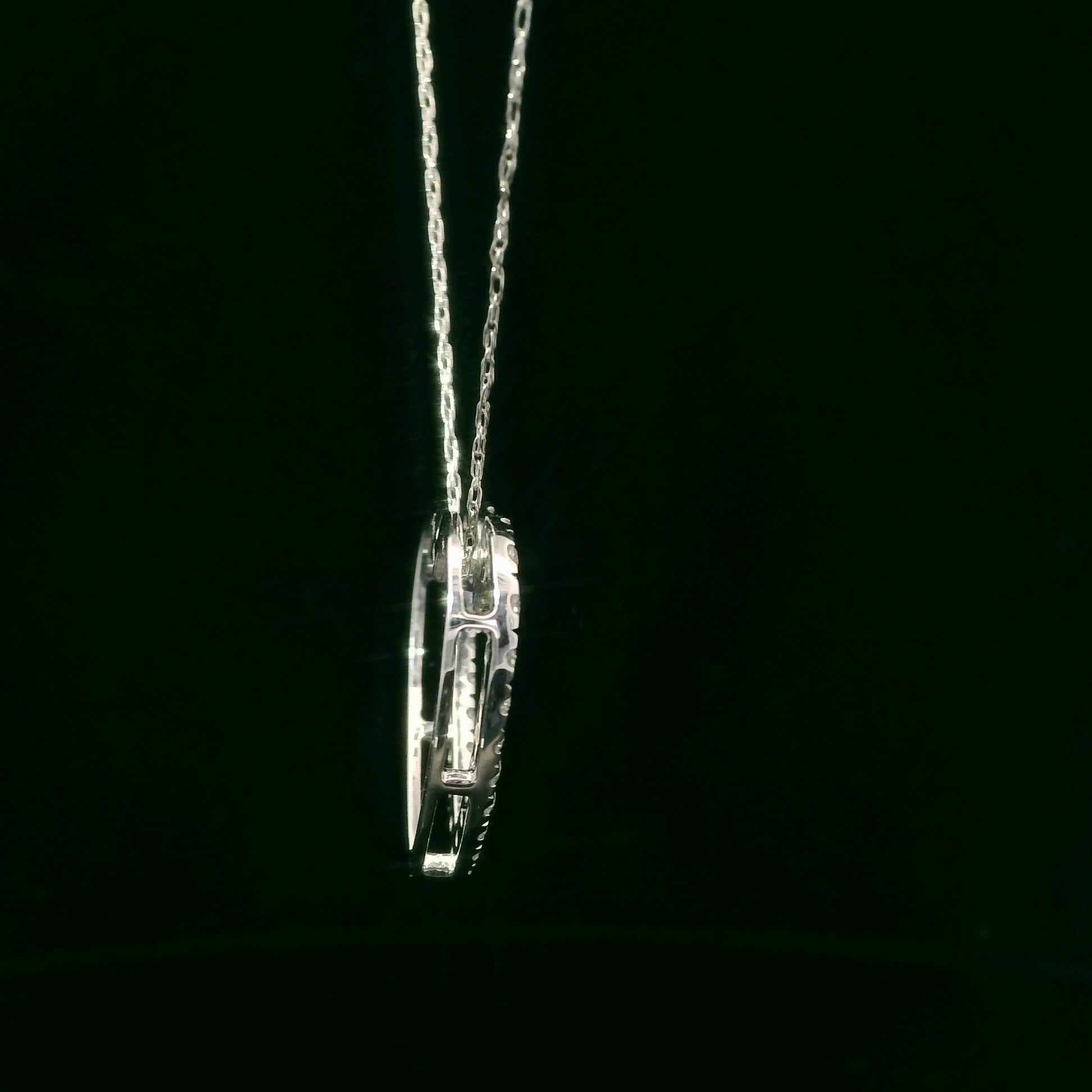 1/2 Carat 14K Gold Classic Heart Diamond Pendant Necklace
