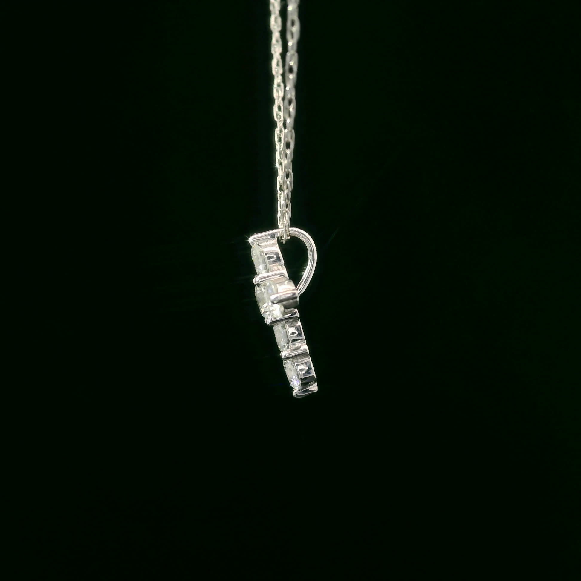 Stunning Cross Pendant 14K Gold Diamond , 0.25 Carat