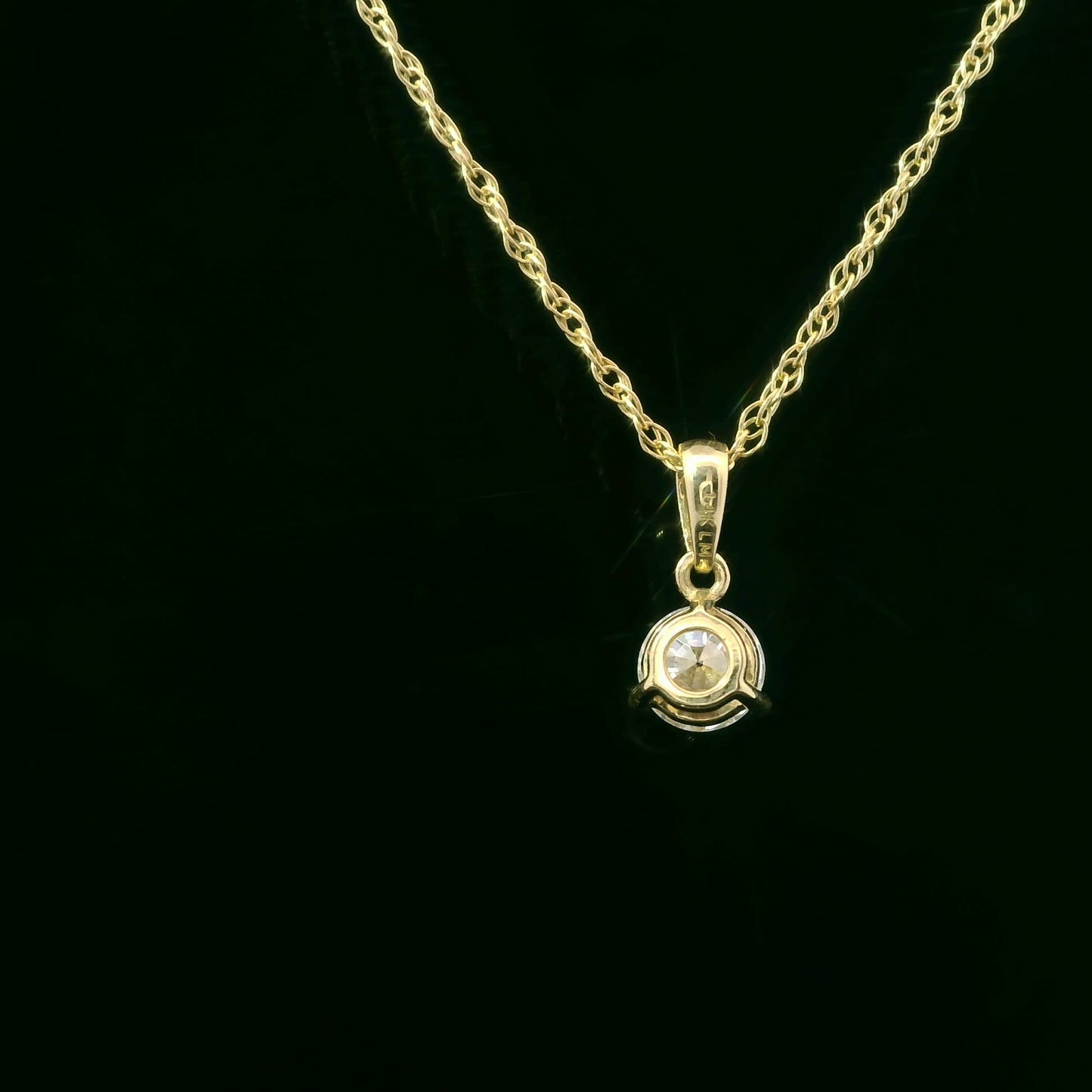 0.33 Carat Prong-Set 14K Round Lab Created Diamond