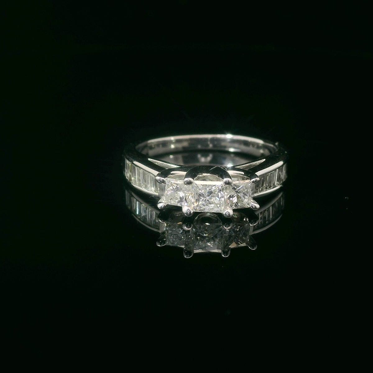 Three-Stone Diamond Engagement Ring