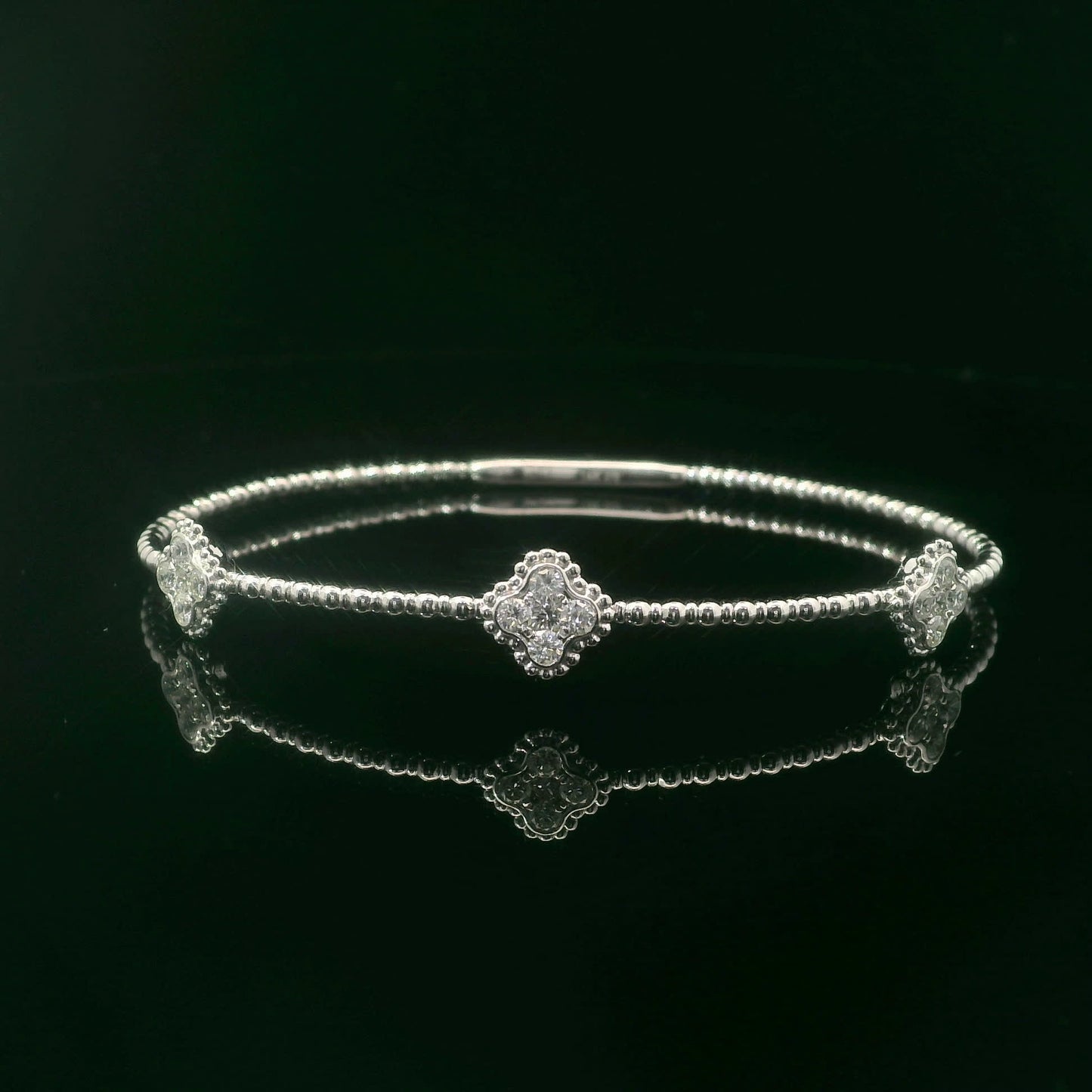 Elegant Silver Bracelet with Gemstone Accents