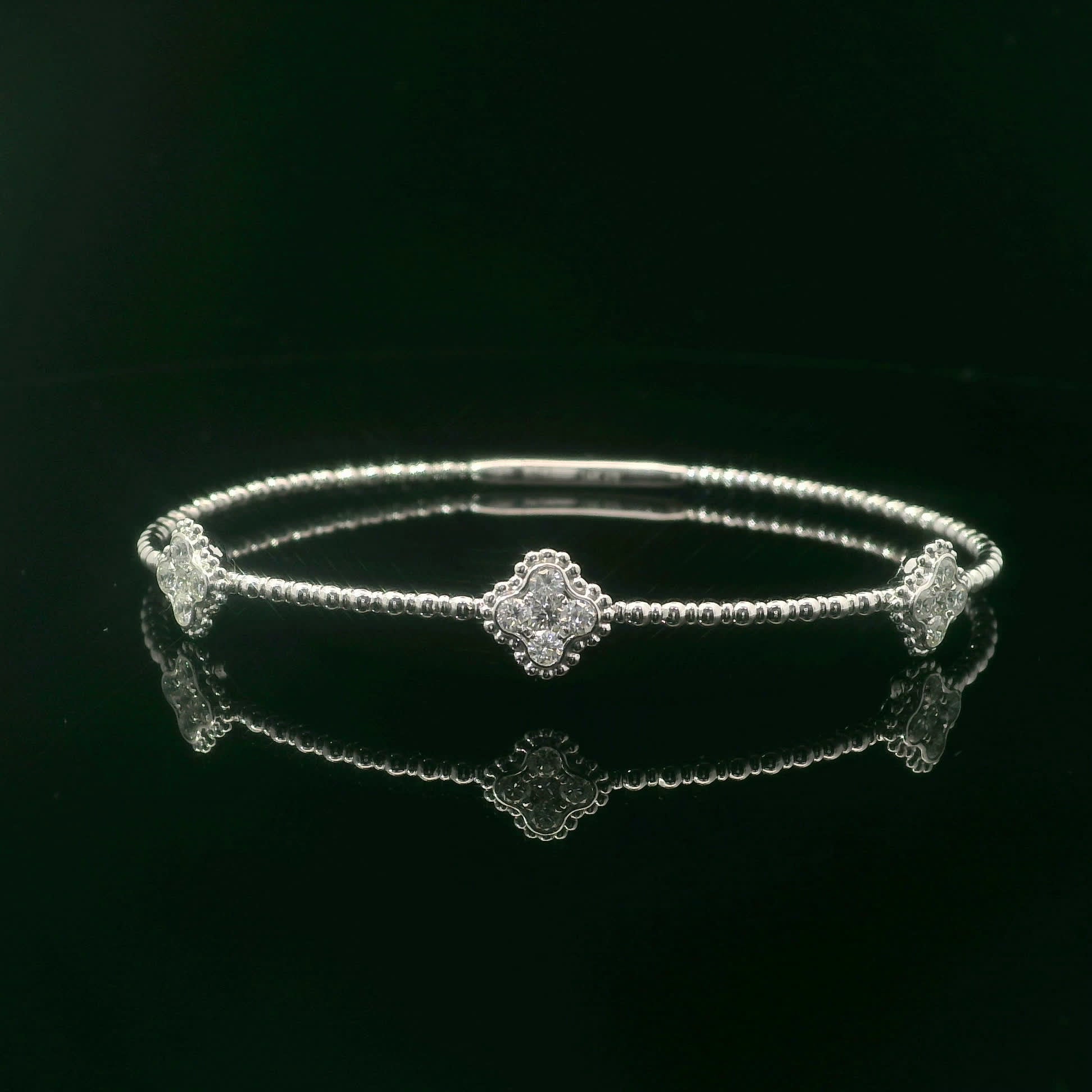 Elegant Silver Bracelet with Gemstone Accents