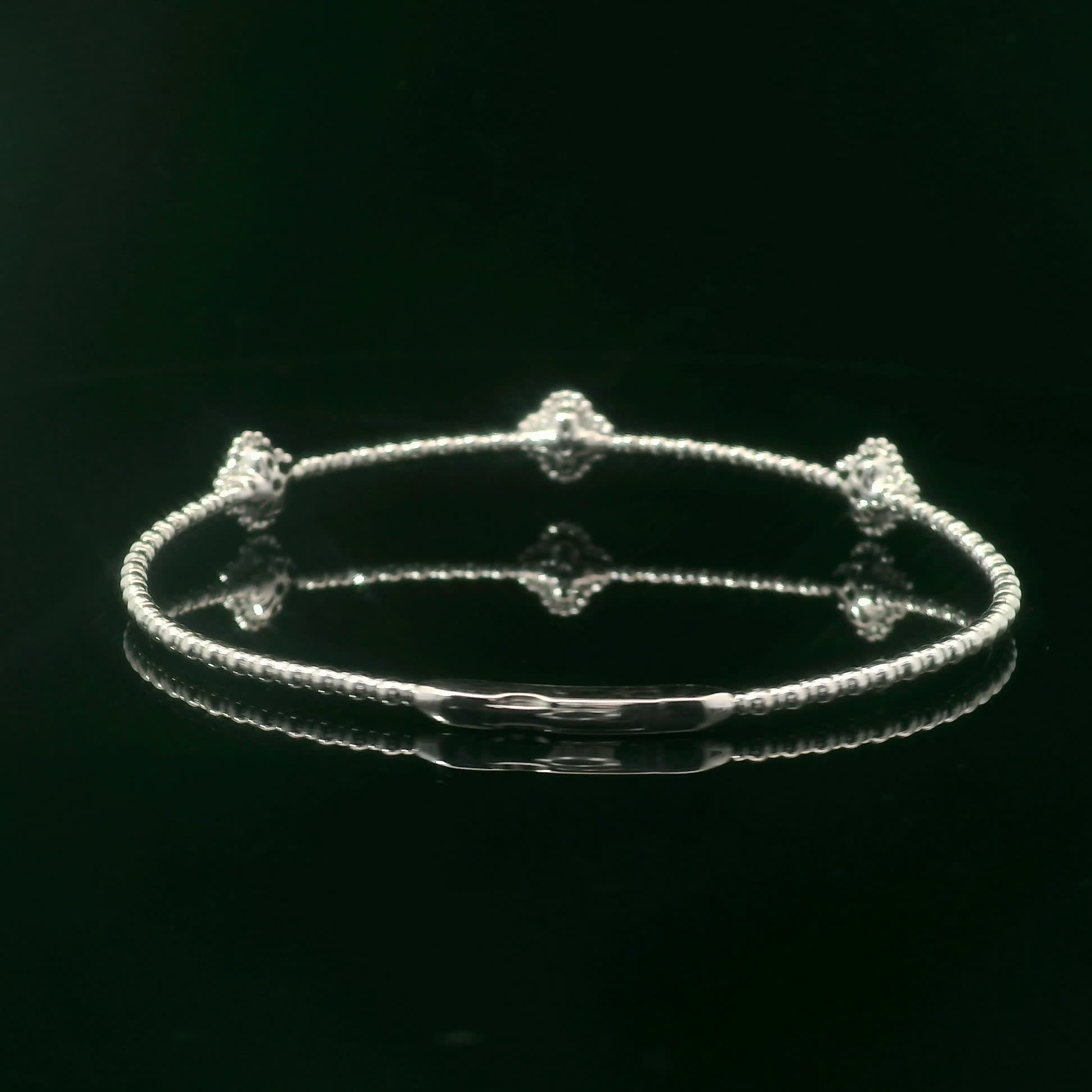 Elegant Silver Bracelet with Gemstone Accents